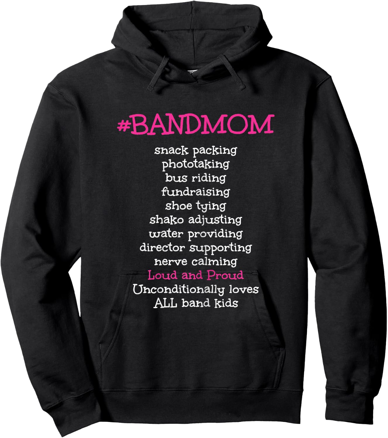 Band Mom Marching Band Mother Mother's Day Hoodie - Hoodie | Black