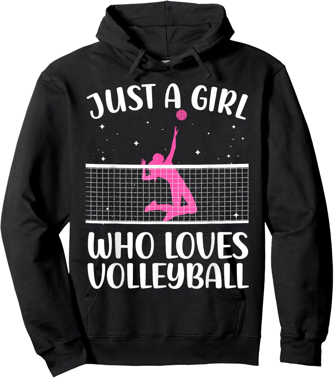 Cute Volleyball Player for Teen Girls Women Libero Coach Hoodie - Hoodie | Black