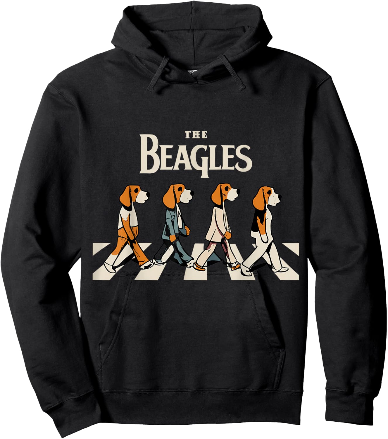 The Beagles Cover Funny Cute Vintage Beagle Dog Lover Hoodie - Hoodie | Black