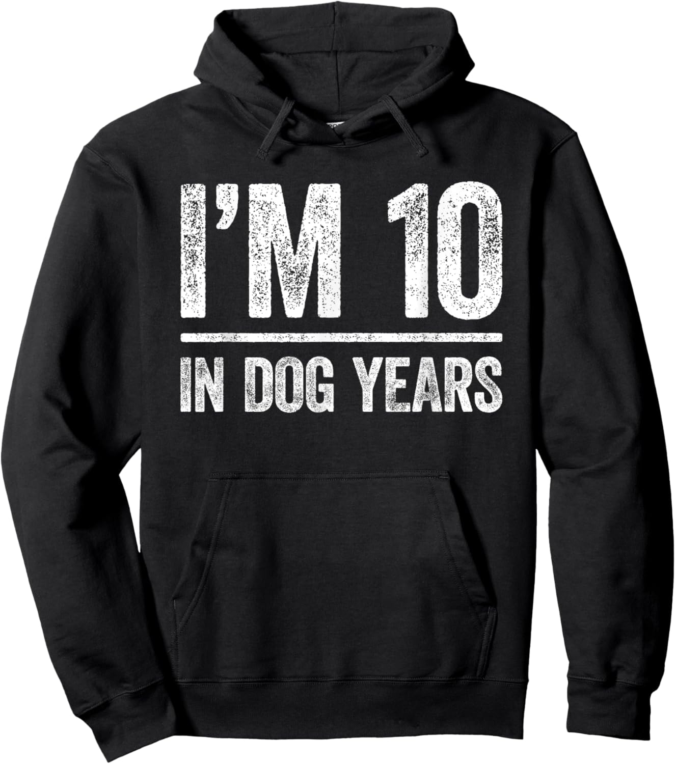 I'm 10 In Dog Years Shirt Men Women 70th Birthday Hoodie - Hoodie | Black