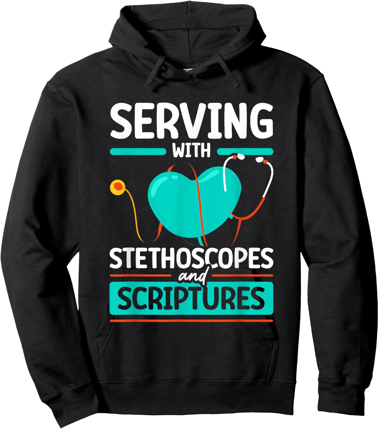 Christian Nurse Christianity SteMi Apparel Christian Nurse RN Religious Registered Nurse Christianity Hoodie - Hoodie | Black