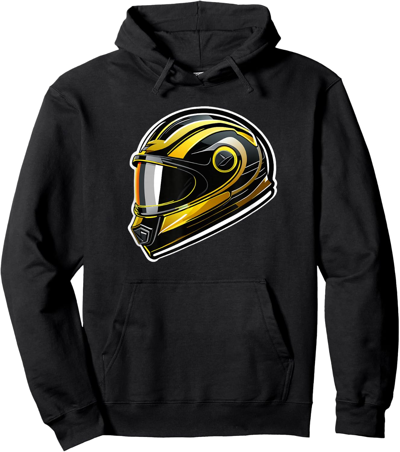 Motorcycle Helmet Artistic Headgear of Adventure Hoodie - Hoodie | Black
