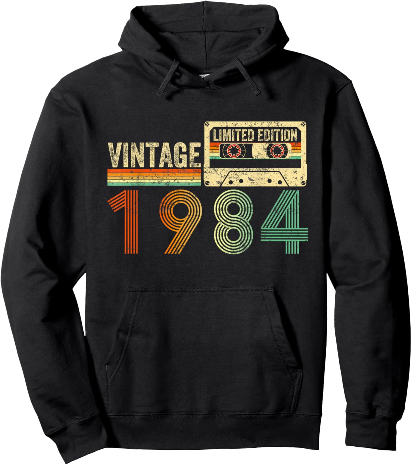 40 Year Old Gifts Vintage 1984 40th Birthday Cassette Tape Hoodie - Hoodie | Black