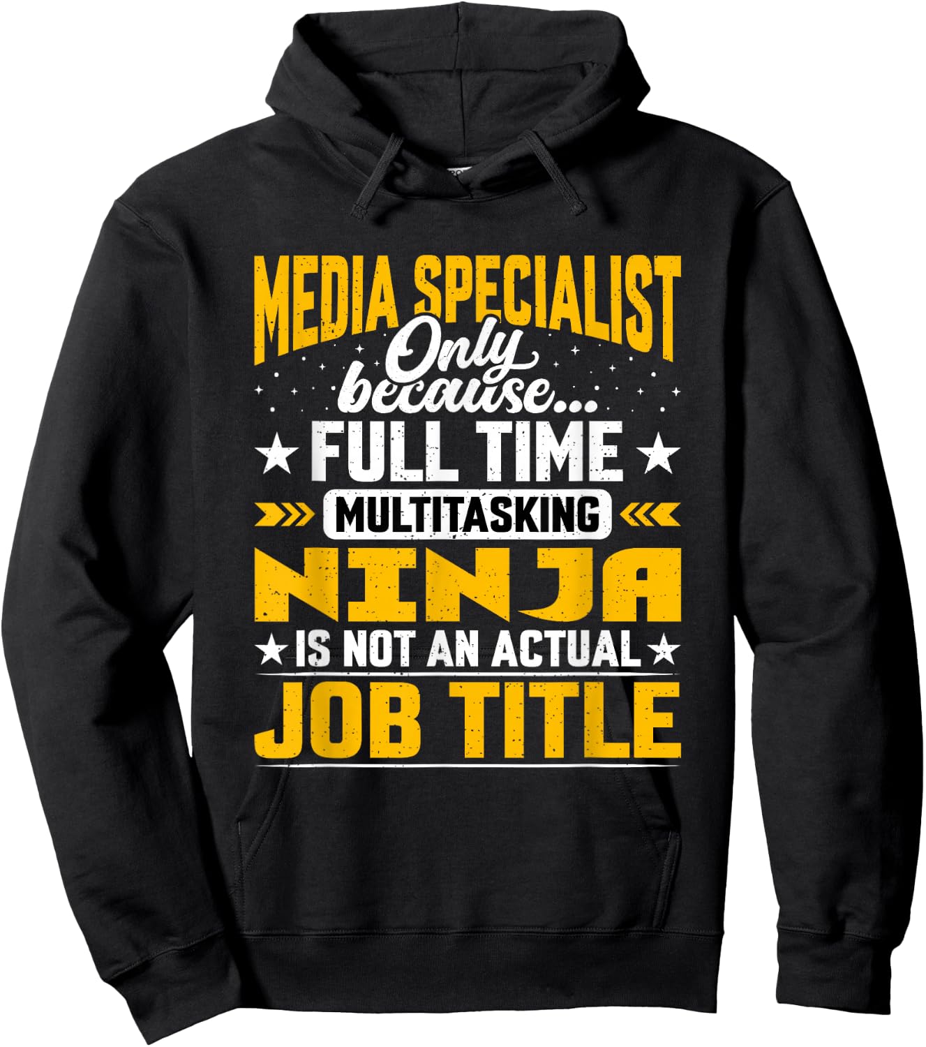 Funny Media Expert - Media Specialist Job Title Hoodie - Hoodie | Black