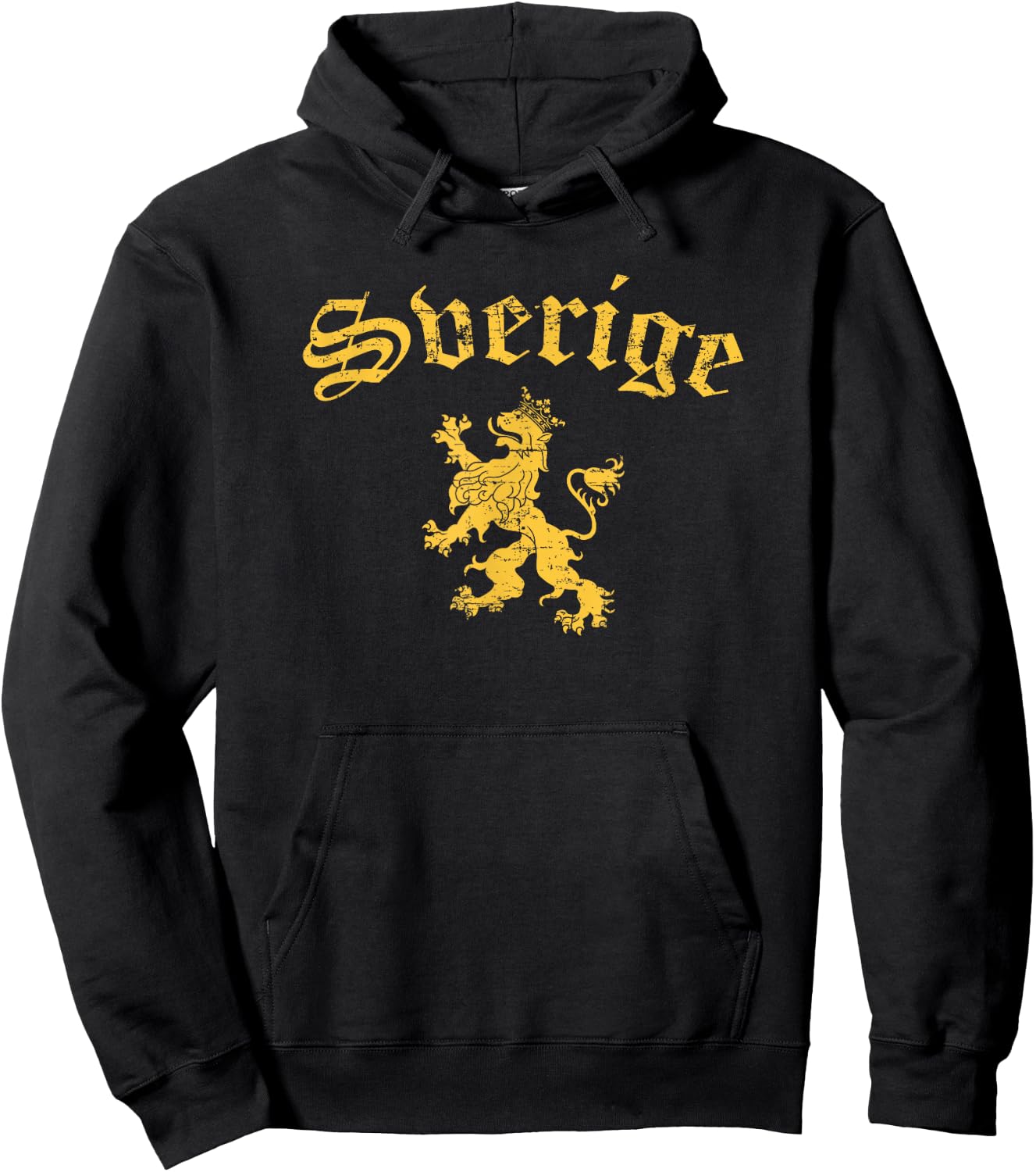 Sverige Sweden Lion Symbol Swedish Pride Hoodie - Hoodie | Black