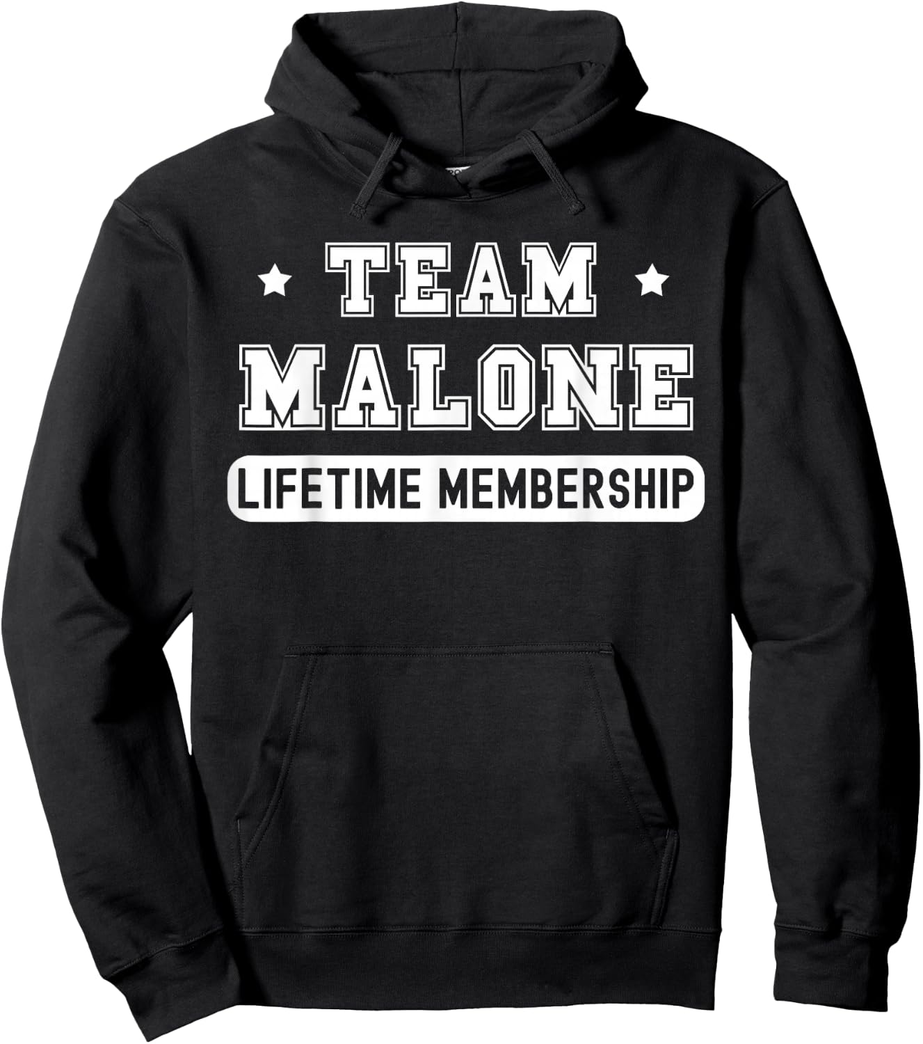 Team Malone Lifetime Membership Funny Family Last Name Hoodie - Hoodie | Black