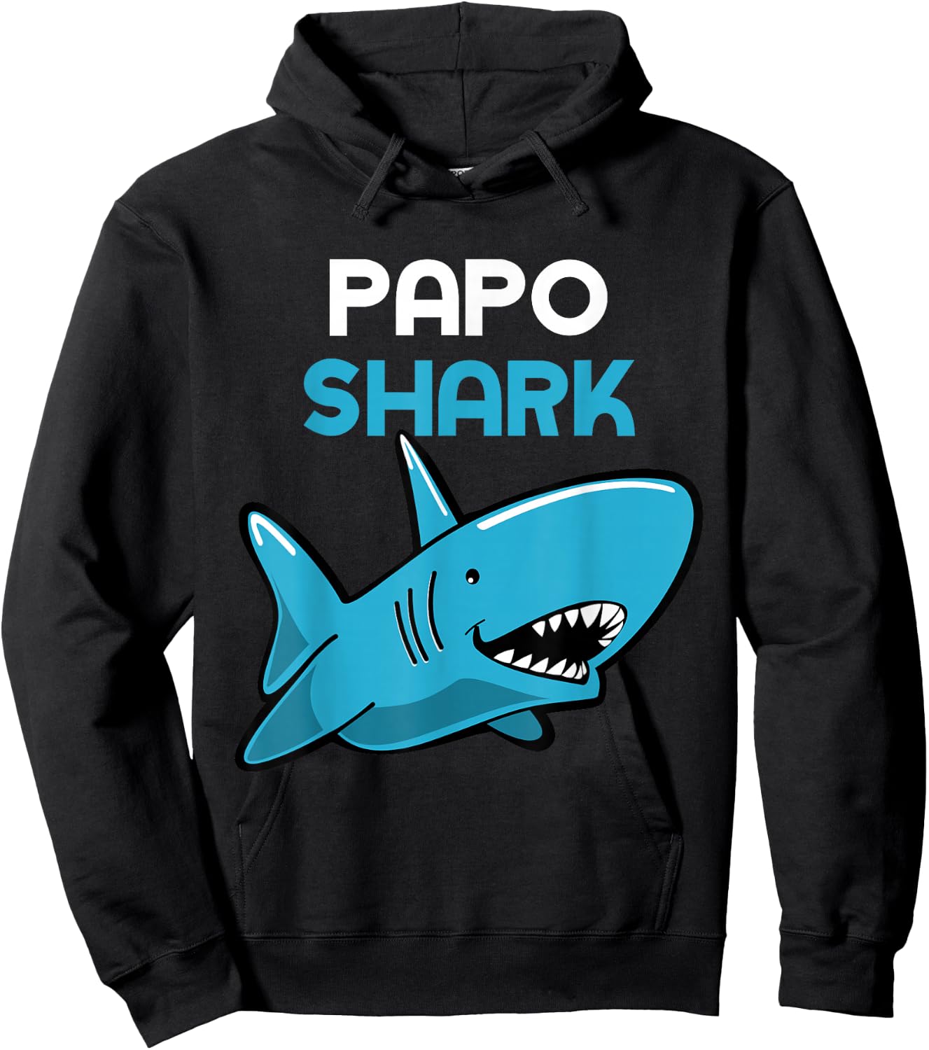 Papo Shark Cool Funny Family Hoodie - Hoodie | Black