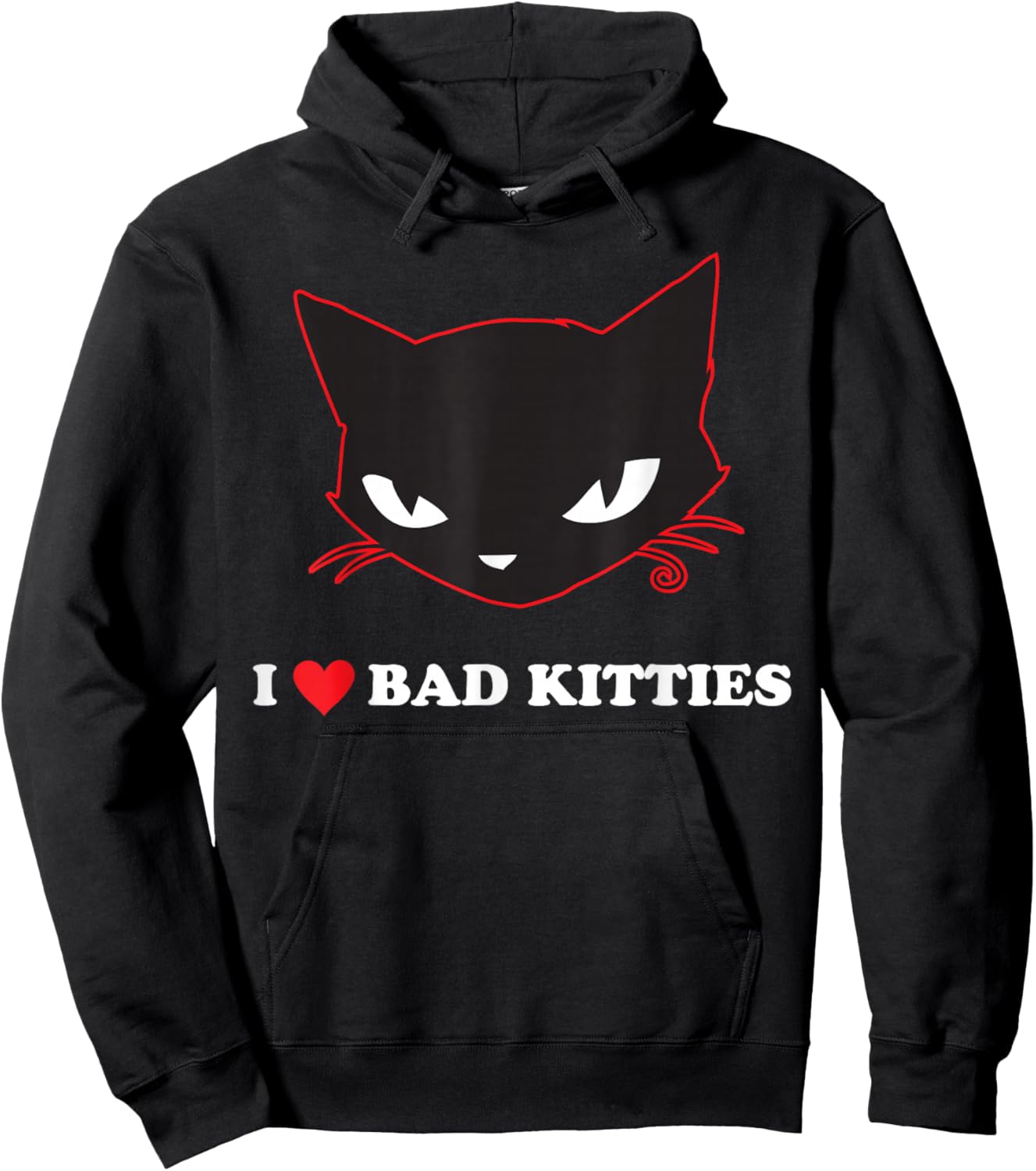 Emily The Strange I Heart Bad Kitties Hoodie - Hoodie | Black