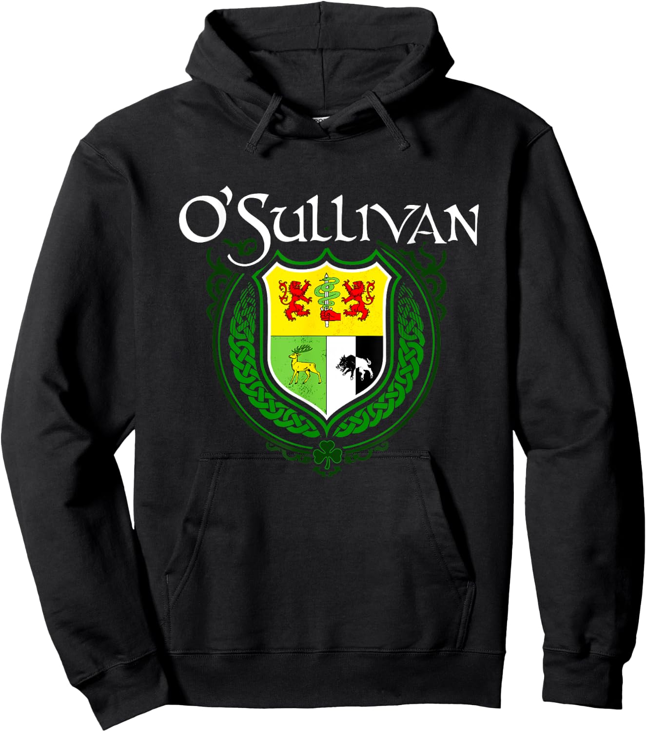 O'Sullivan Surname Irish Clan Tartan Badge Ireland Hoodie - Hoodie | Black