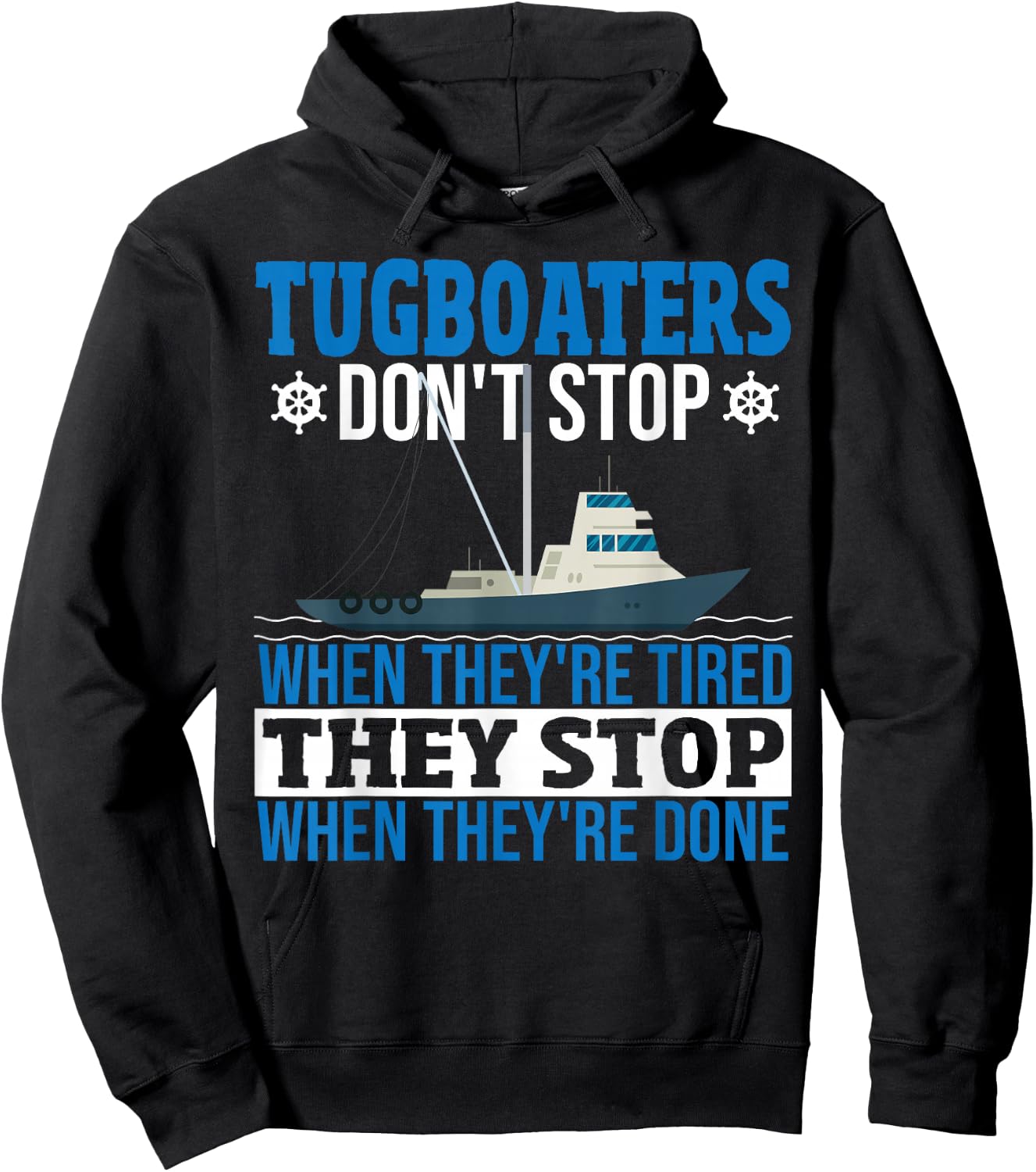 Tugboat Operator Towboat Captain Tugboat Captain Towboater Hoodie - Hoodie | Black