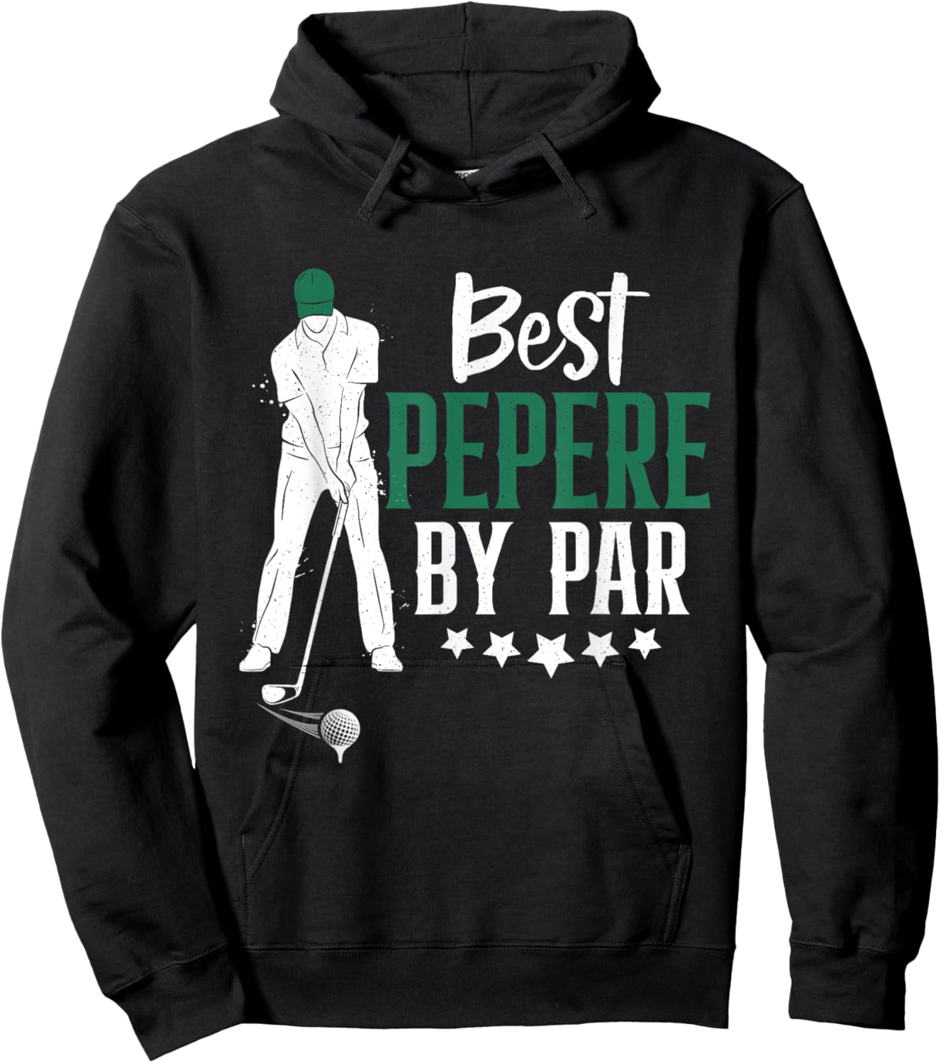 Best Pepere By Par Golf Gifts For Father's Day Dad Grandpa Hoodie - Hoodie | Black
