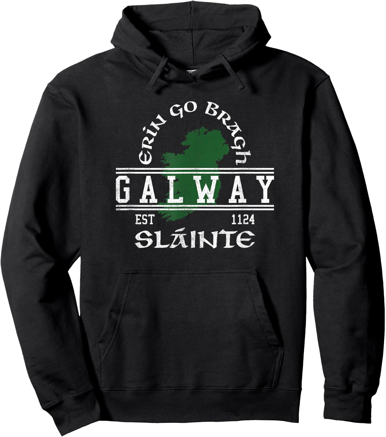 Galway Ireland Slàinte Irish Hoodie - Hoodie | Black