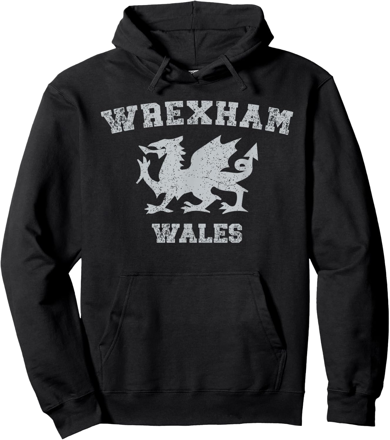 Wrexham Wales Dragon Soccer Jersey Women Kids Hoodie - Hoodie | Black