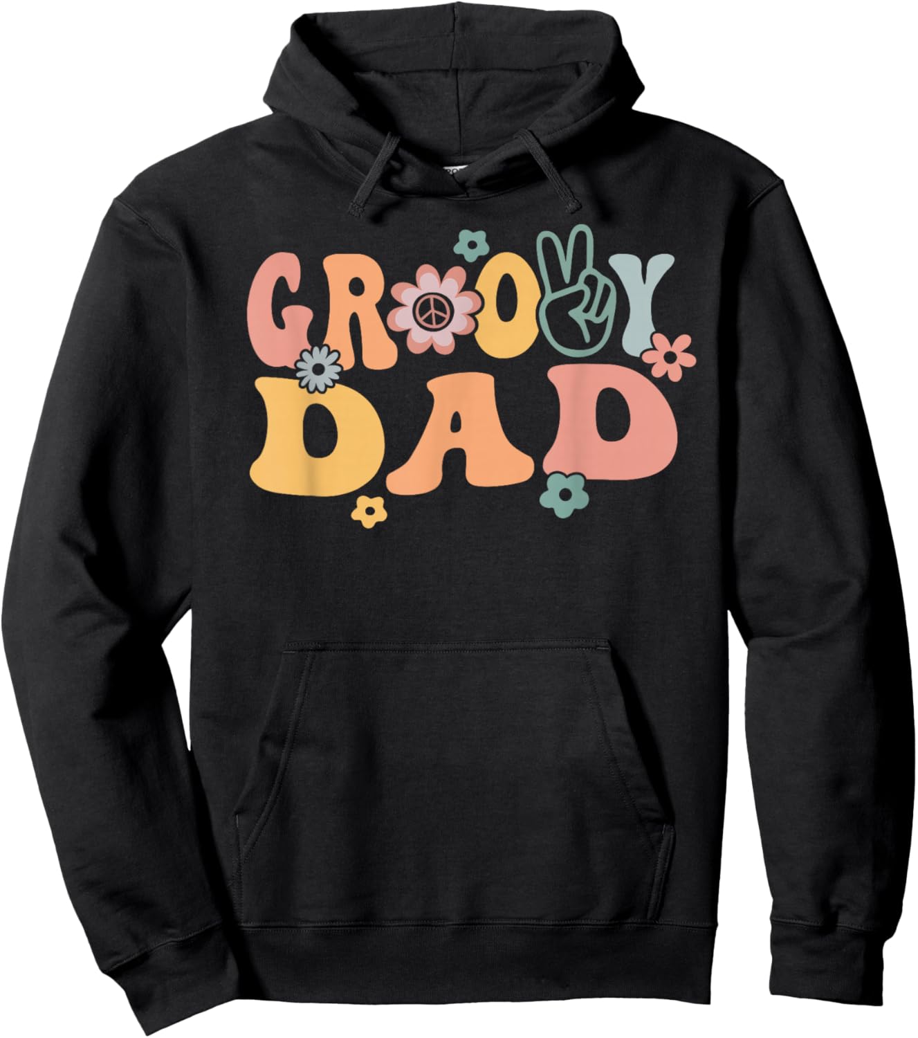Groovy Dad Retro Father Matching Family 1st Birthday Party Hoodie - Hoodie | Black