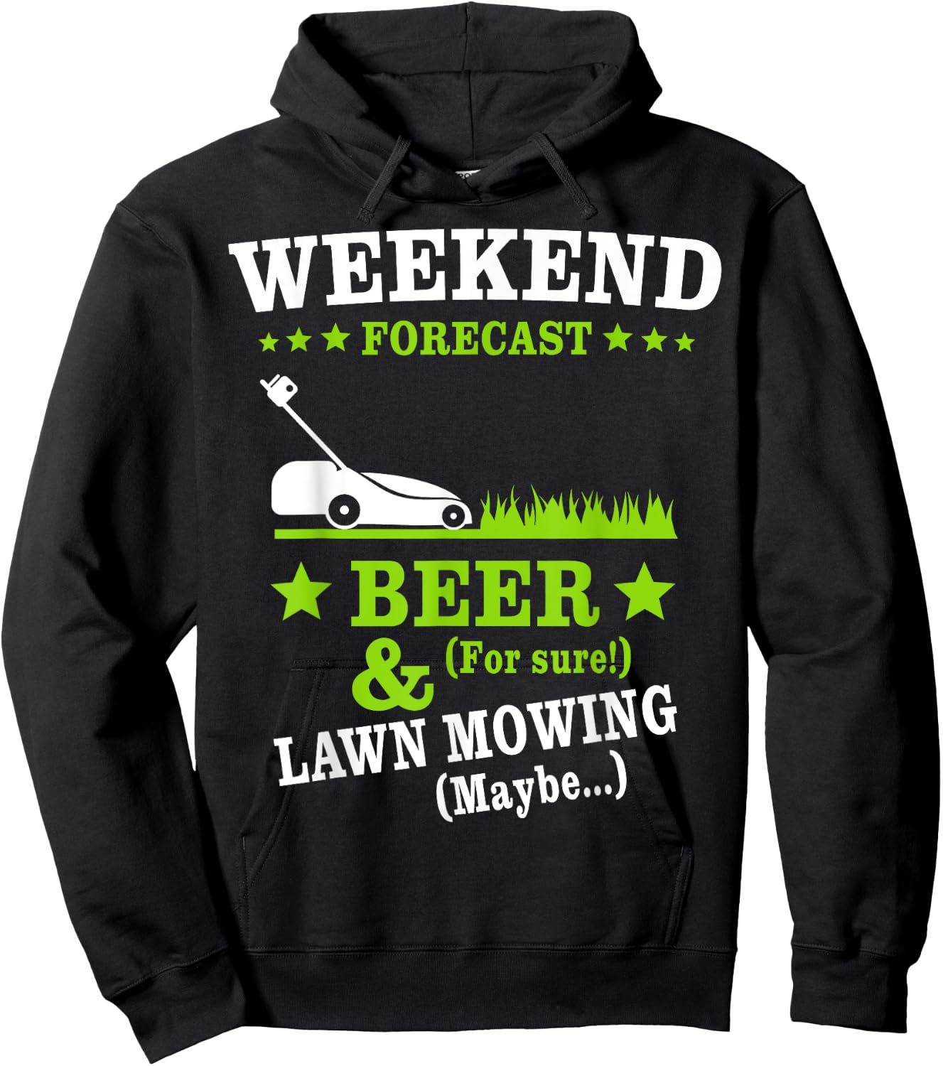 Lawn Mowing Beer Mow Lawn Weekend Mowing Hoodie - Hoodie | Black