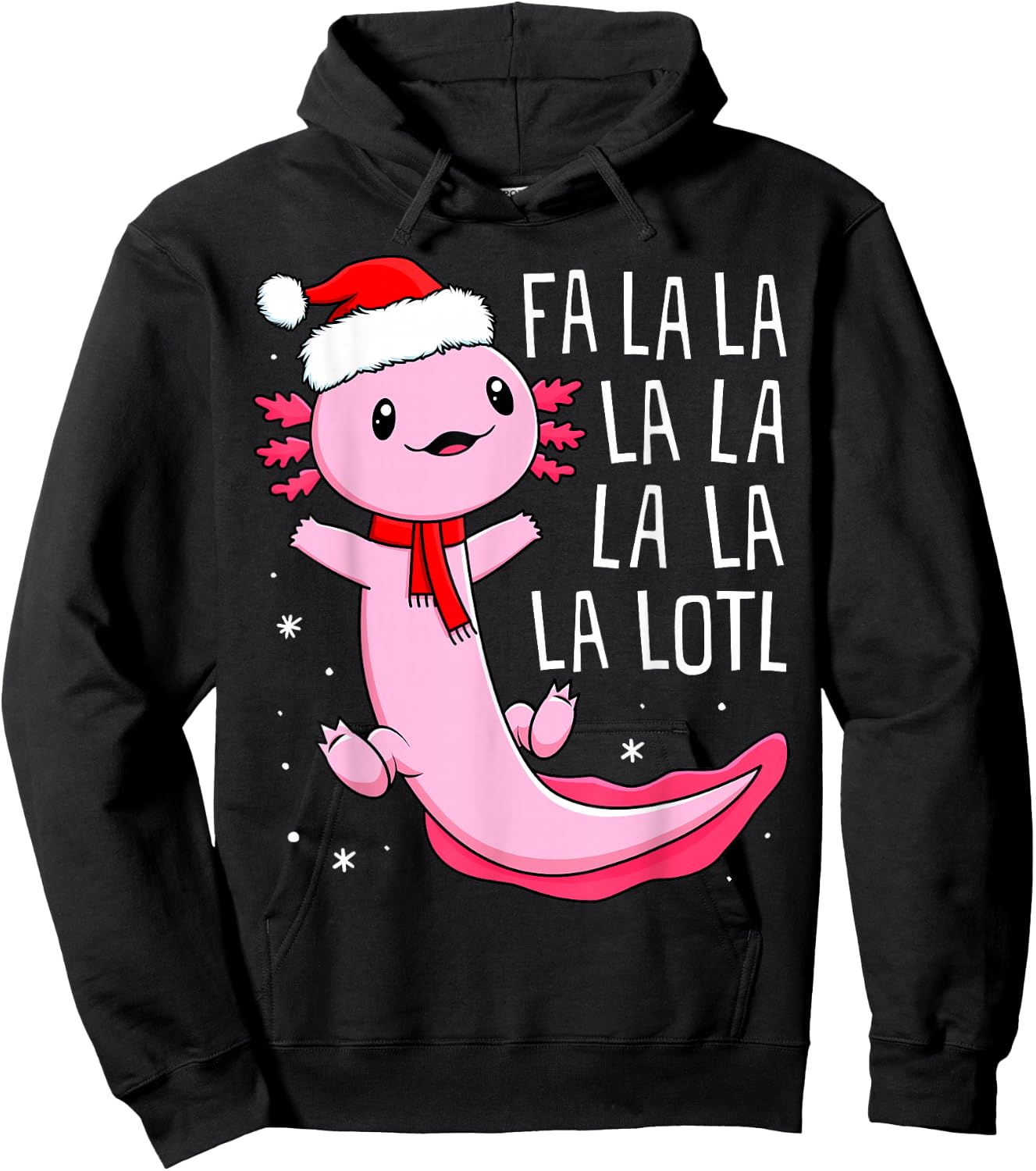 Funny Fa La La Lotl Axolotl Toddler Kids Boys Christmas Xmas Hoodie - Hoodie | Black