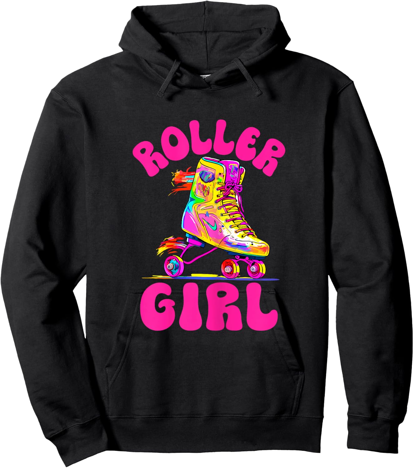 Roller Derby Roller Girl Skating Skater Skate Retro Hoodie - Hoodie | Black