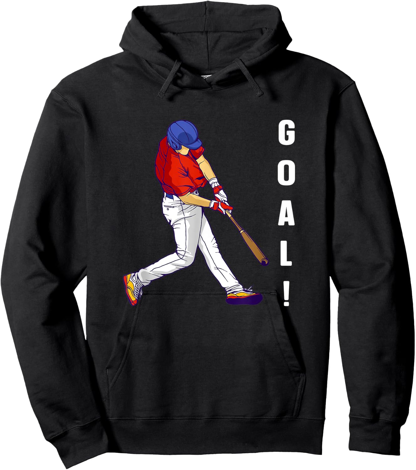 GOAL! Baseball Player Funny Sports Saying Soccer/Hockey Hoodie - Hoodie | Black