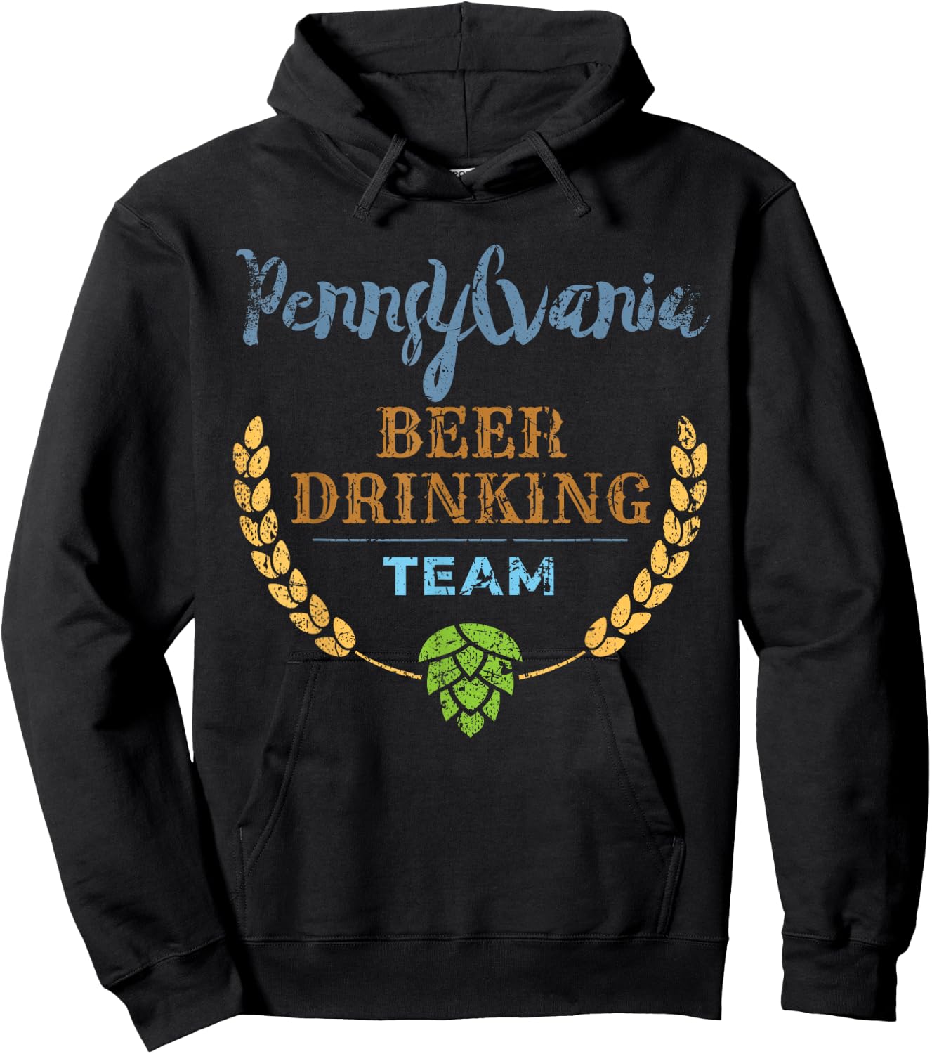 Pennsylvania Beer Drinking Team Vintage Style Hoodie - Hoodie | Black