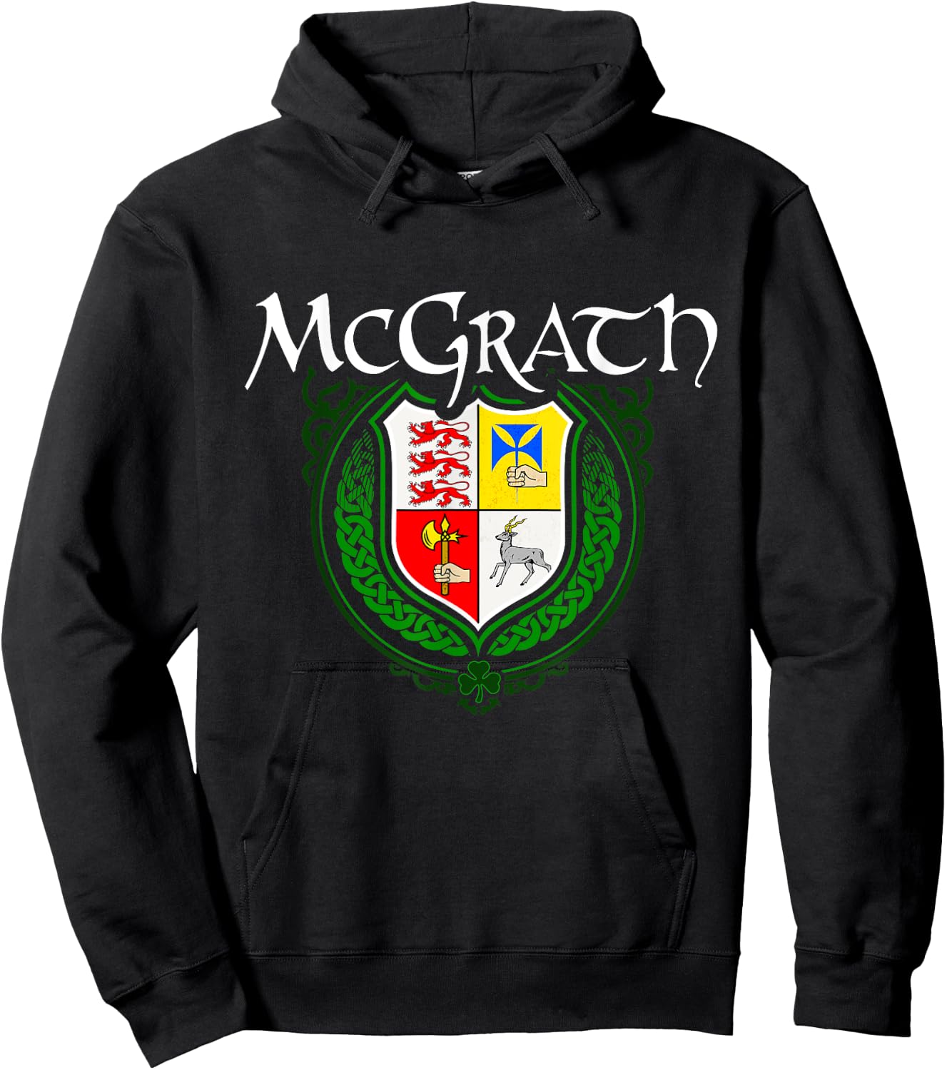 McGrath Surname Irish Clan Tartan Badge Ireland Hoodie - Hoodie | Black