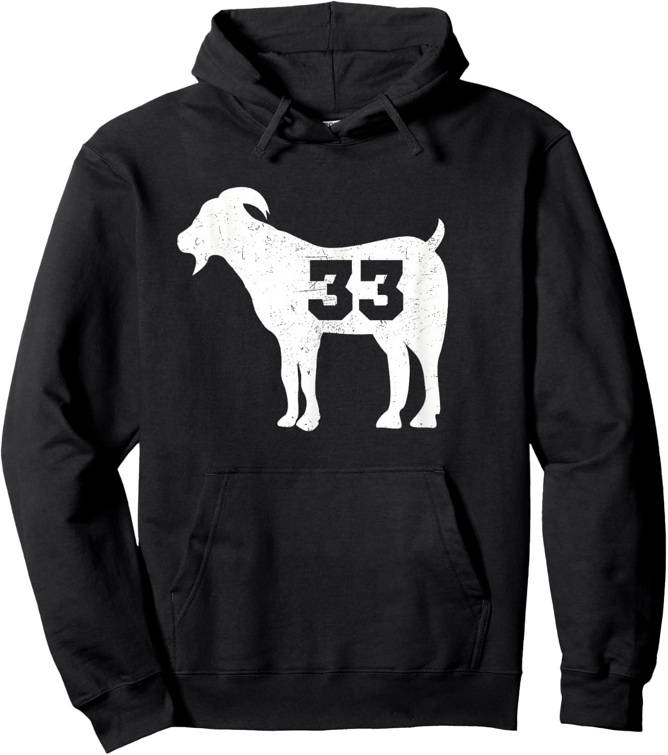 Vintage Distressed GOAT 33 Hoodie - Hoodie | Black