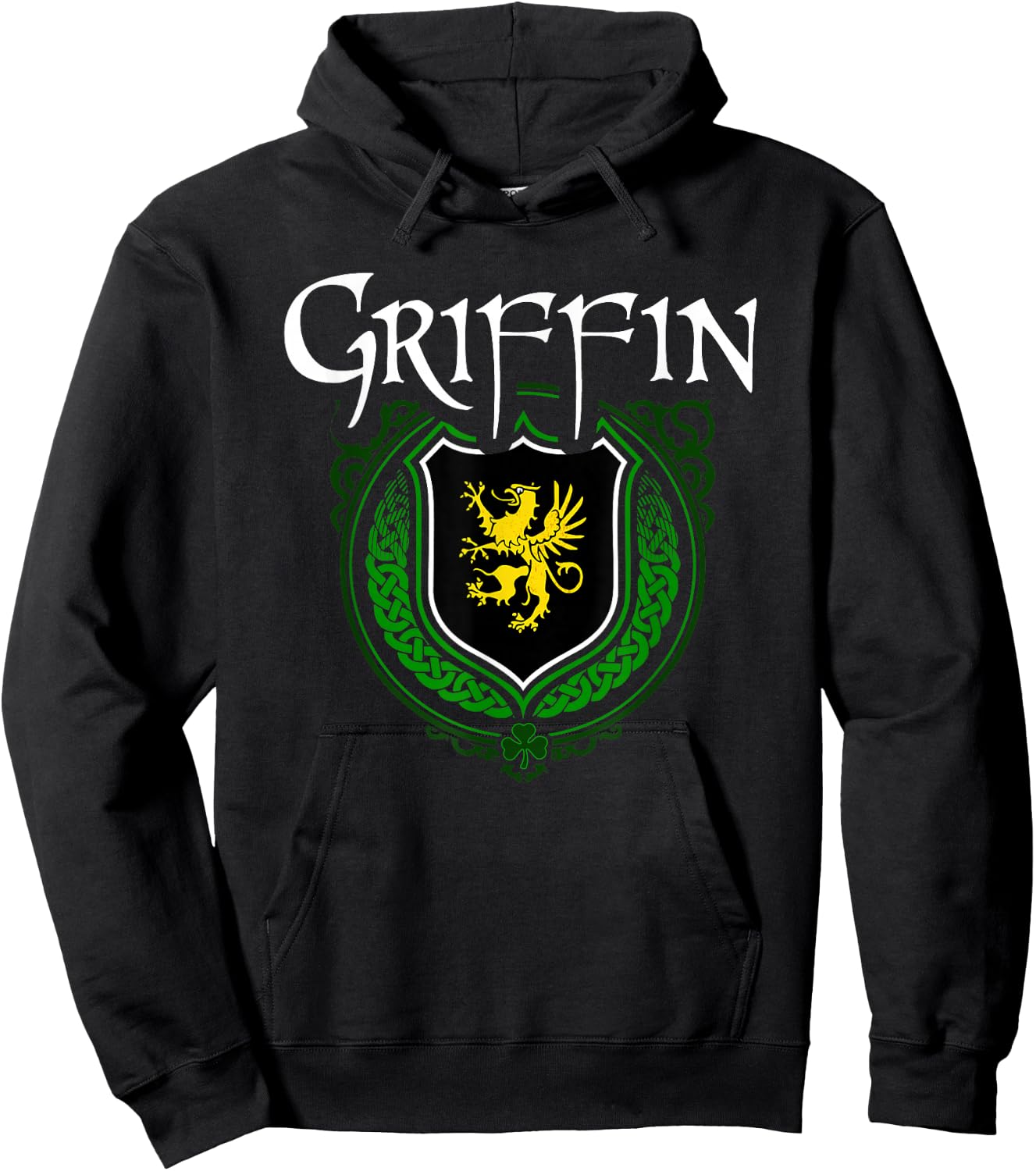 Griffin Surname Irish Clan Tartan Badge Ireland Hoodie - Hoodie | Black