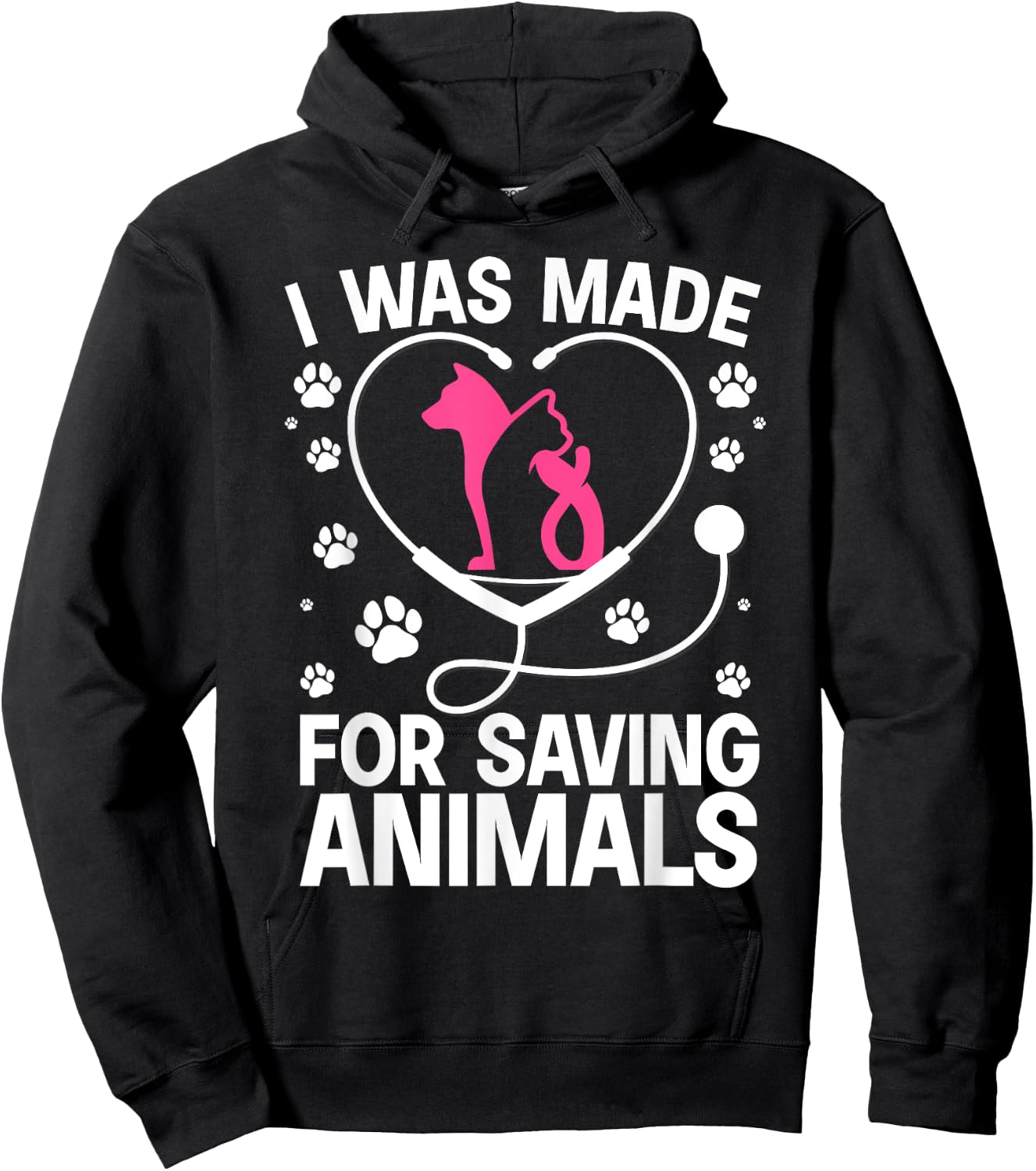 Funny Veterinary Design Women Veterinarian Vet Tech Hoodie - Hoodie | Black