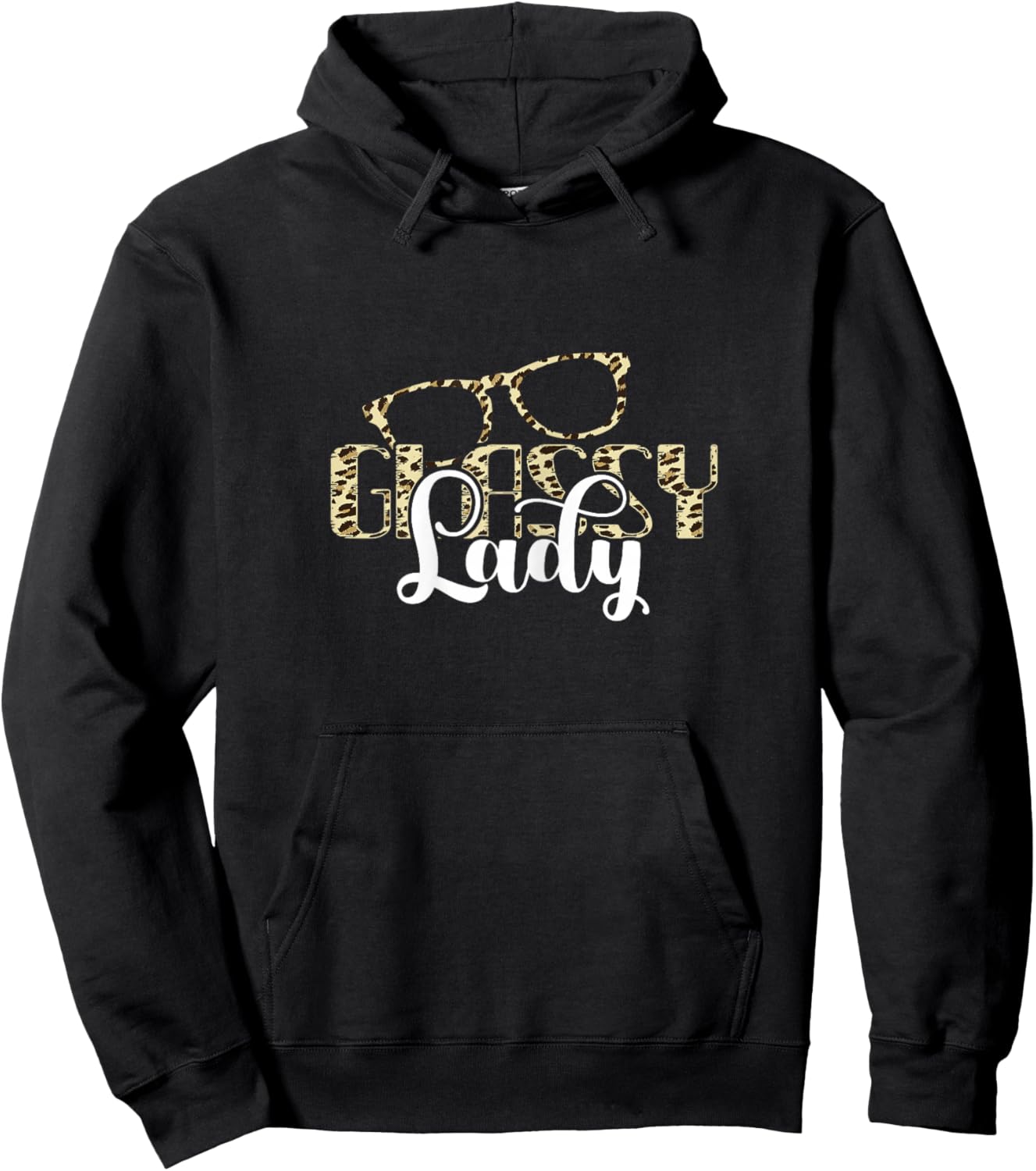 Glassy Lady Eye Glasses Eye Care Optician Optometrist Hoodie - Hoodie | Black
