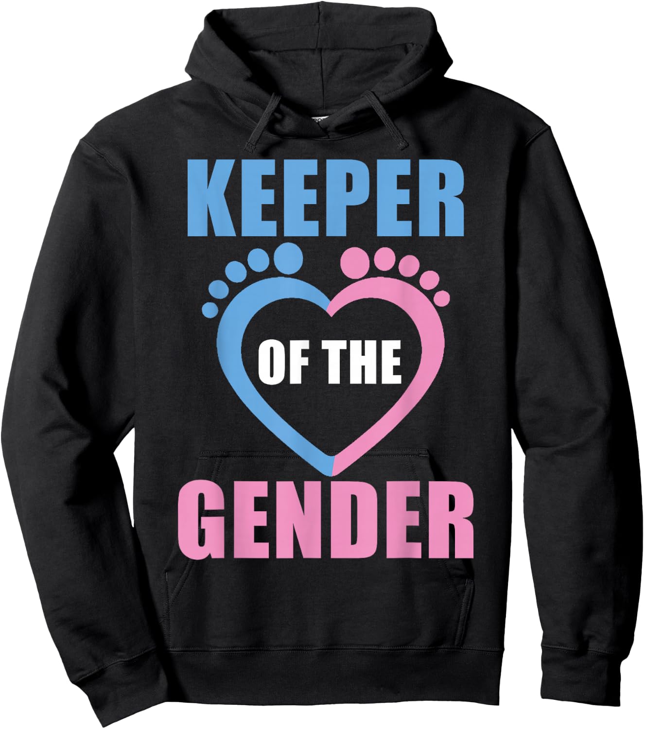 Baby Reveal Party Gender Reveal Keeper of The Gender Hoodie - Hoodie | Black