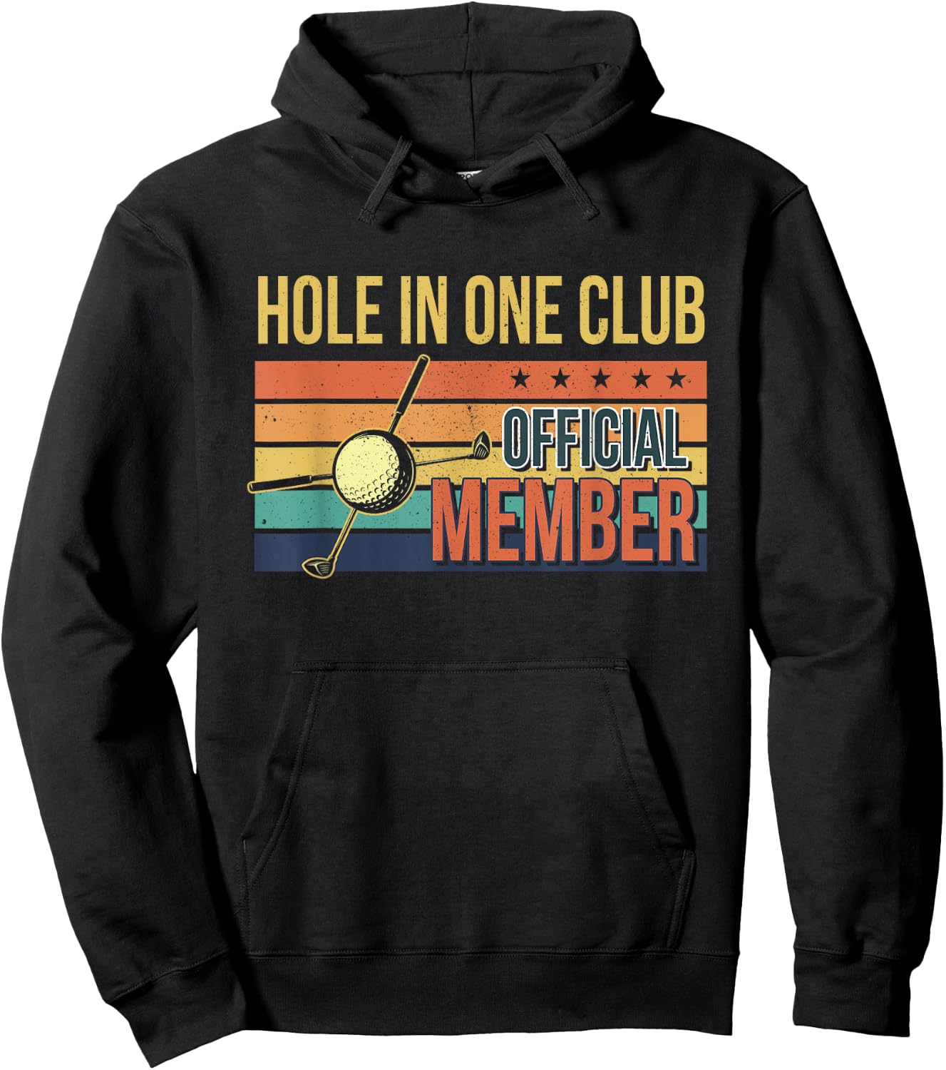 Funny Hole In One Golf Dad & Cart Golfer Hoodie - Hoodie | Black