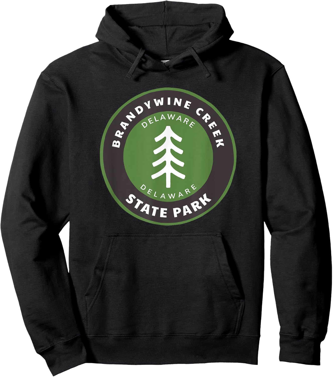 Brandywine Creek State Park Delaware DE Tree Badge vacation Hoodie - Hoodie | Black