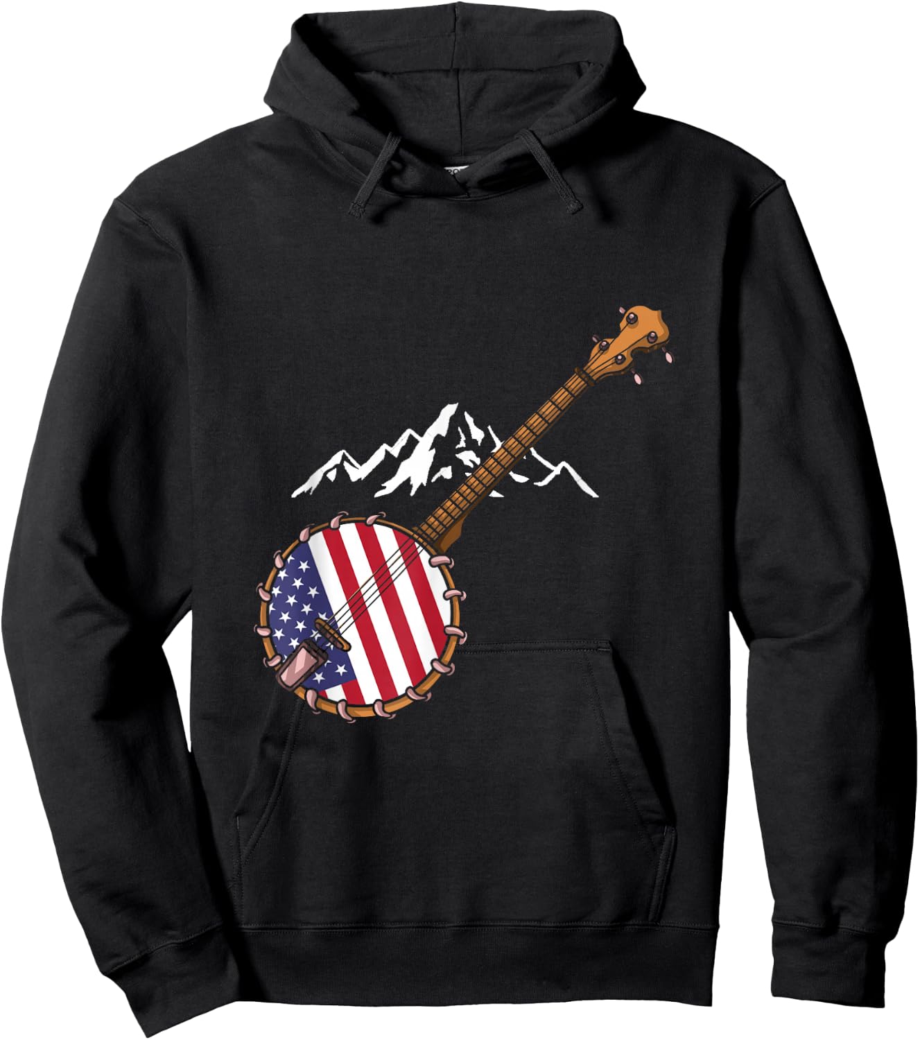Banjo Bluebird Tennesse Mandolin Hoodie - Hoodie | Black