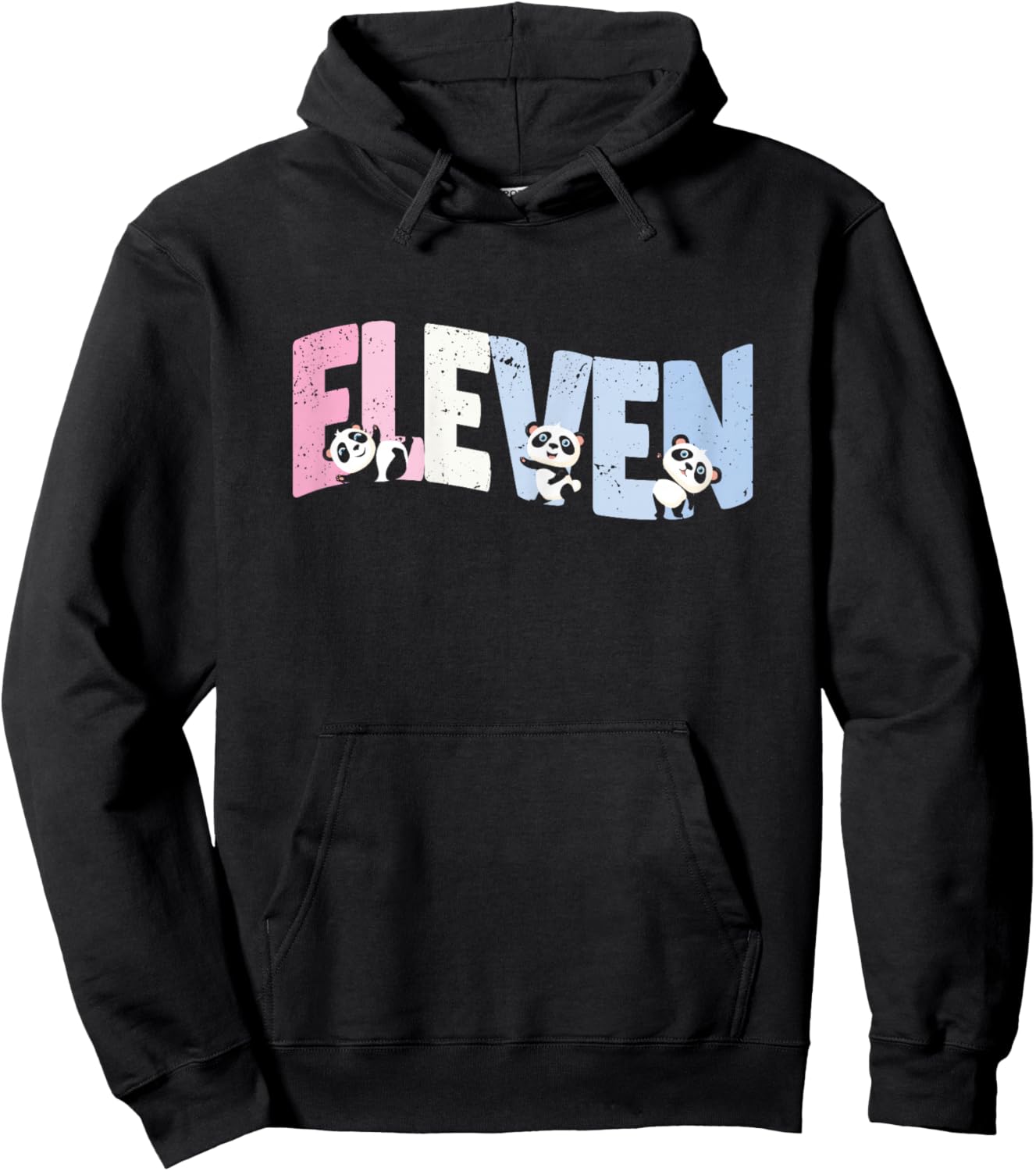 11 Year Old Cute Panda Birthday Girl 11th B-day Hoodie - Hoodie | Black