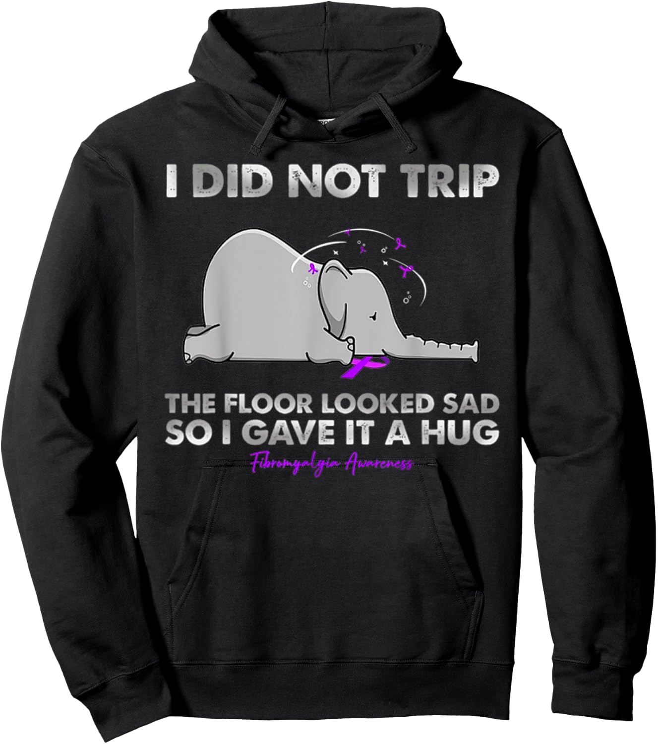 I Did not trip the floor looked sad so I gave it a hug Hoodie - Hoodie | Black