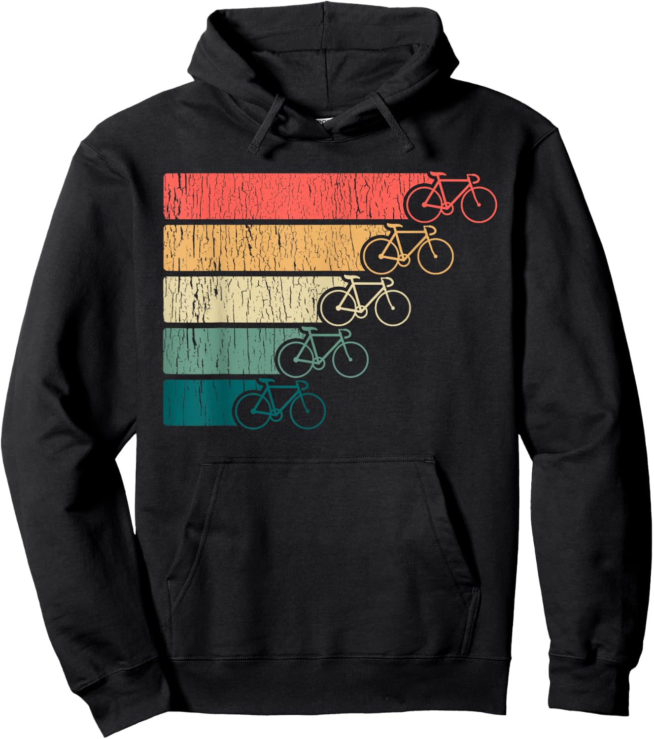 Vintage Minimalistic Cycling Funny Biking Bicycle Enthusiast Hoodie - Hoodie | Black