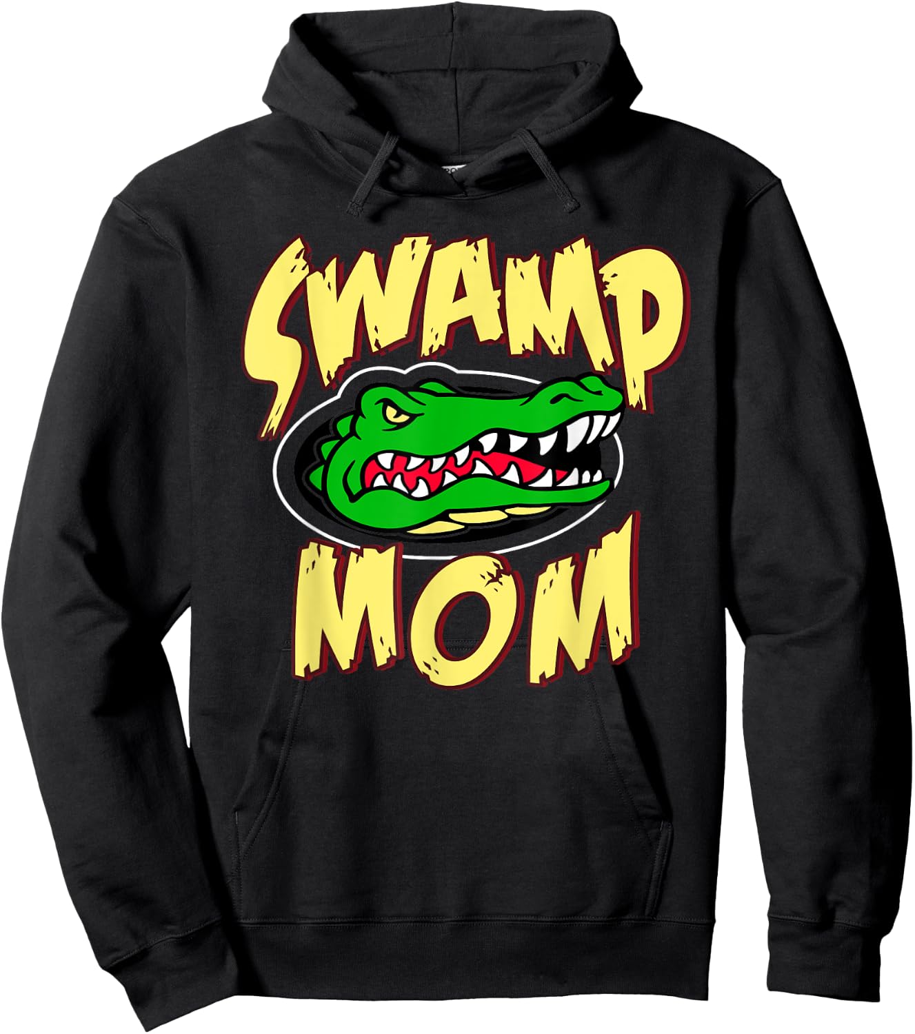 Swamp Mom,Mother of Student at School with Alligator Mascot Hoodie - Hoodie | Black