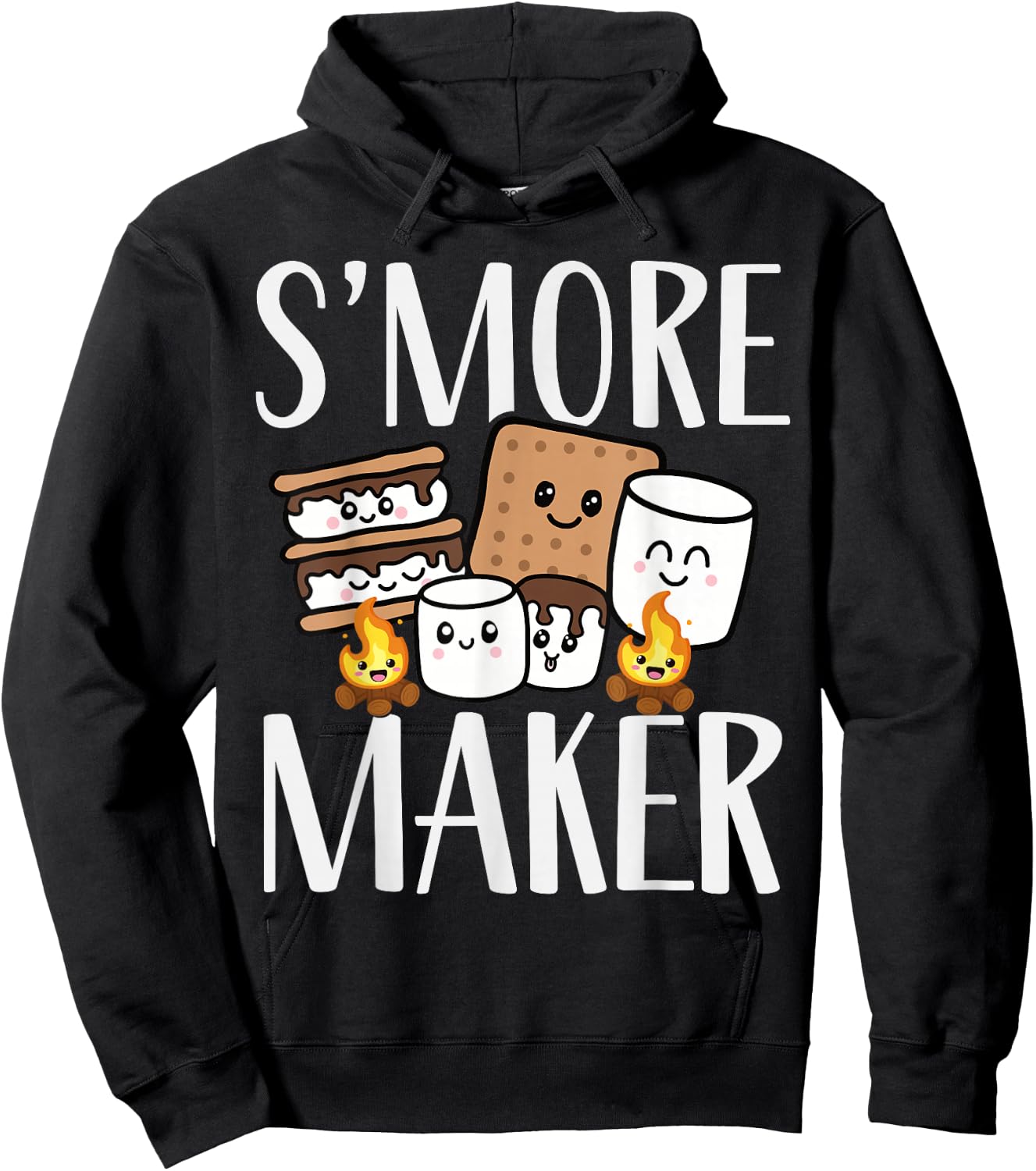 Smore Maker, Funny Kawaii S'more Summer Camper Team Squad Hoodie - Hoodie | Black
