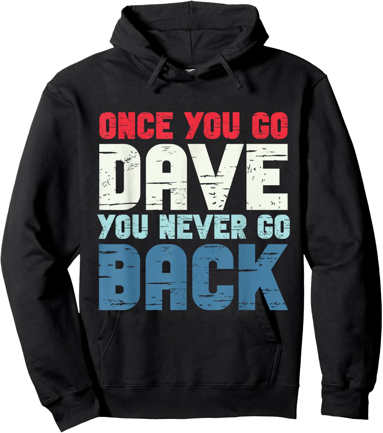 First Name Dave Personalized Hoodie - Hoodie | Black