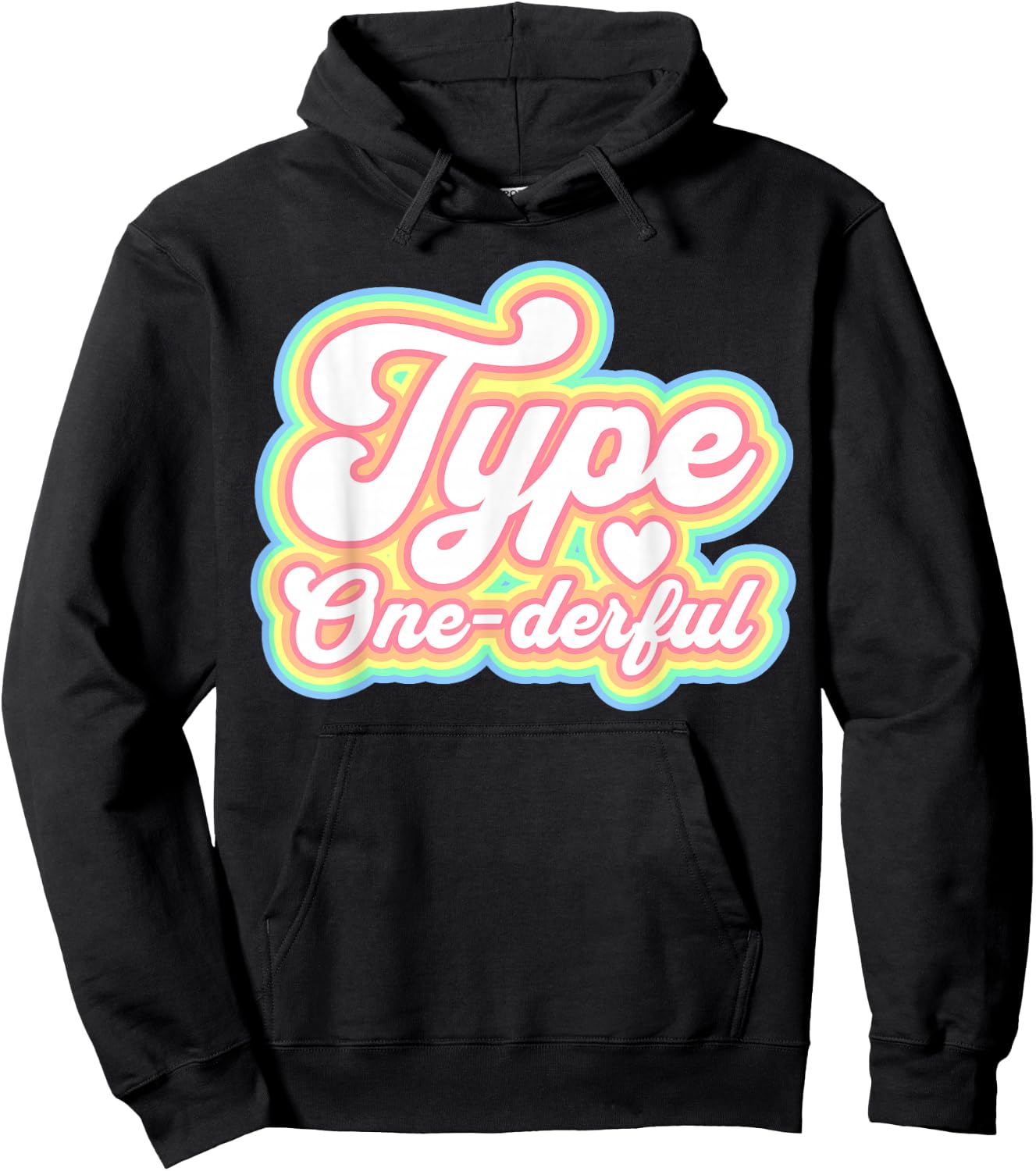 Type One-Derful Type One Diabetes Retro Awareness Hoodie - Hoodie | Black