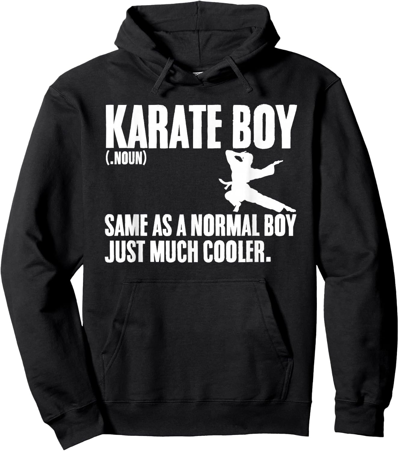 Karate Boy Definition Combat Sports Martial Arts Fighter Hoodie - Hoodie | Black