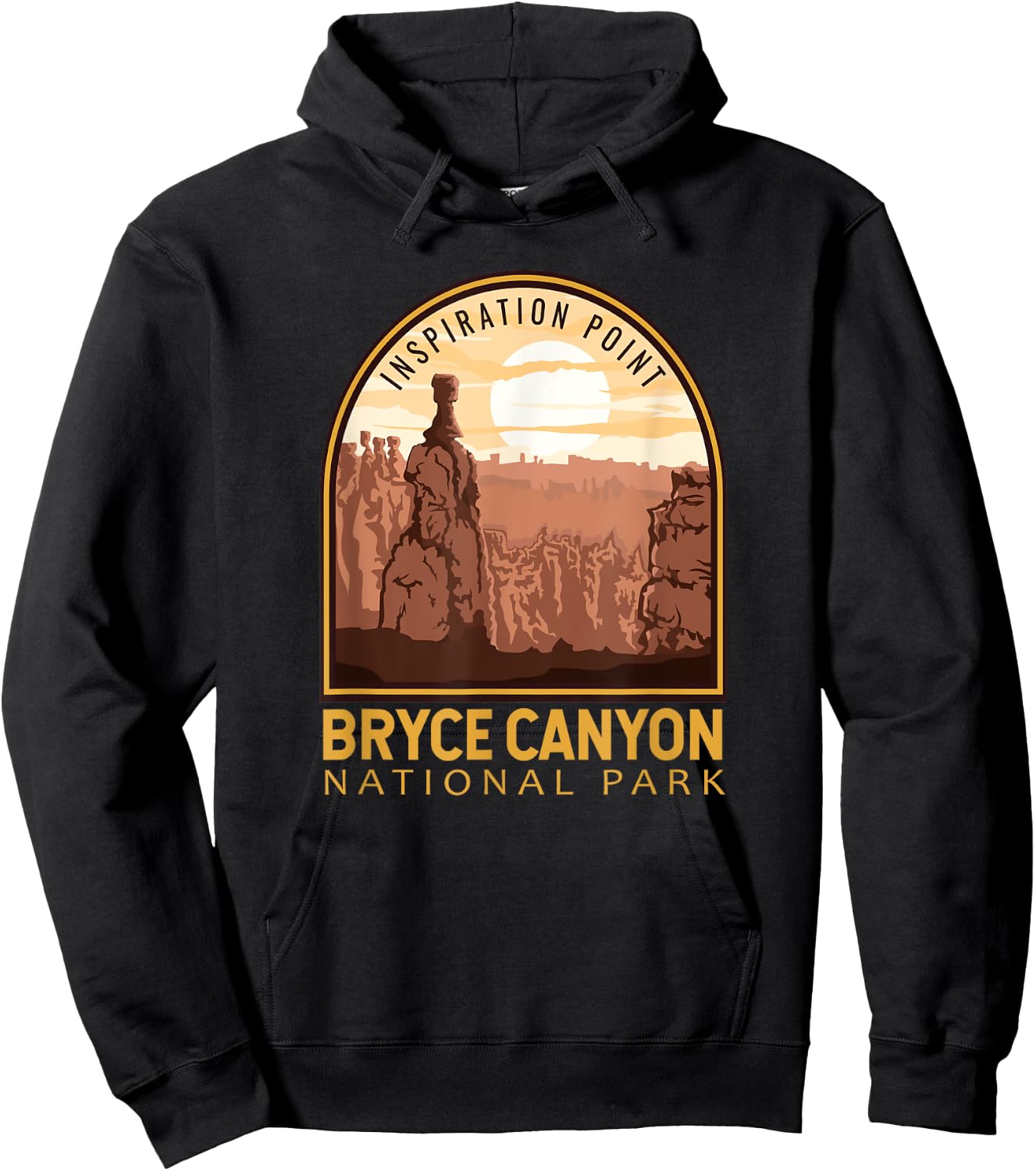 Bryce Canyon National Park Vintage Emblem Hoodie - Hoodie | Black
