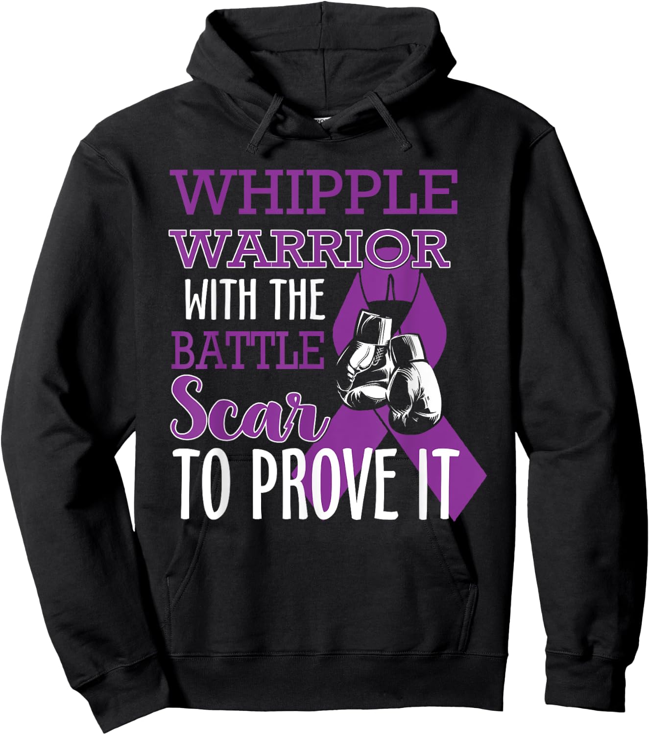 Whipple Warrior With Battle Scar Pancreatic Cancer Awareness Hoodie - Hoodie | Black
