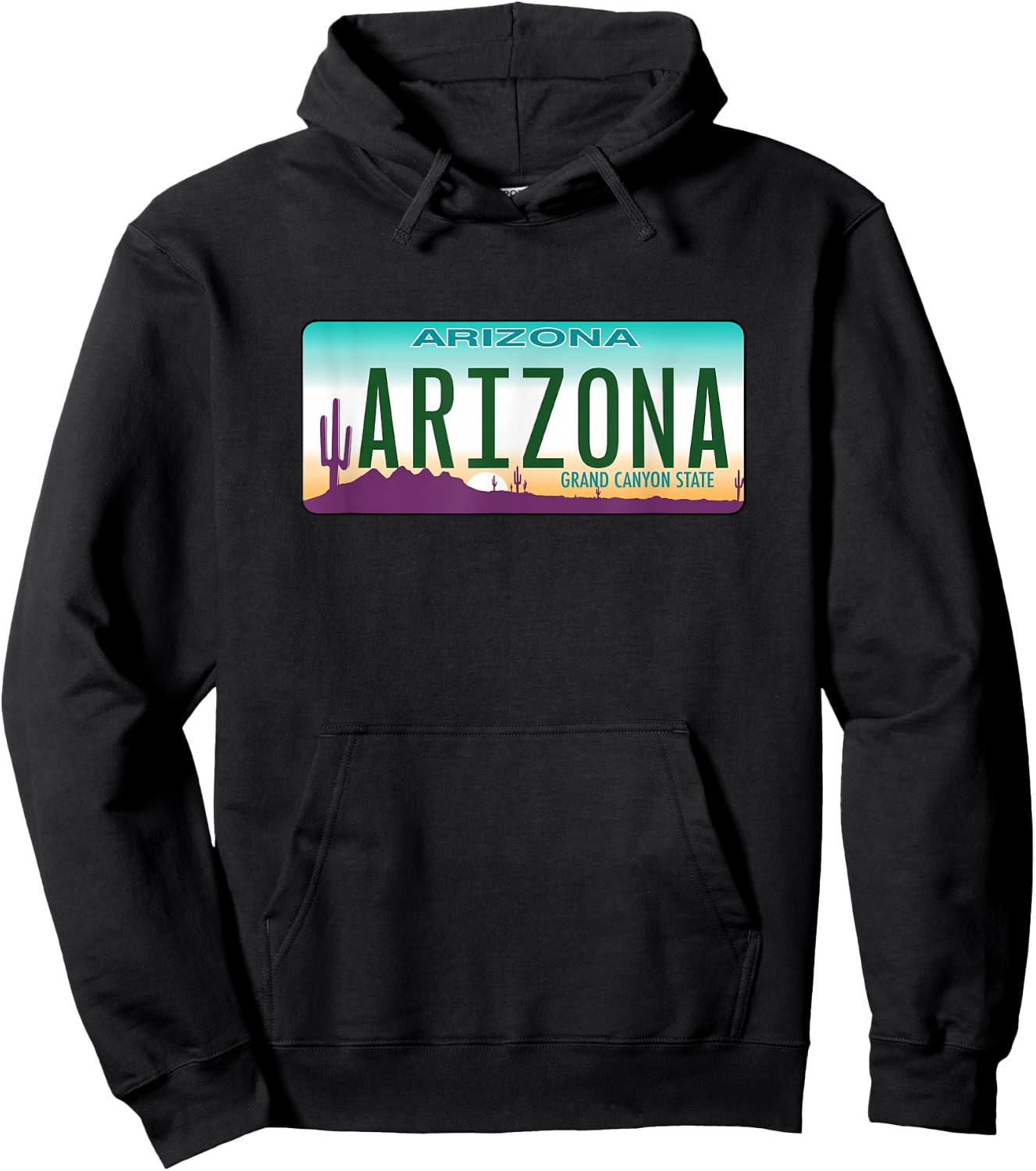 Arizona License Plate - Throwback Design - Classic Hoodie - Hoodie | Black