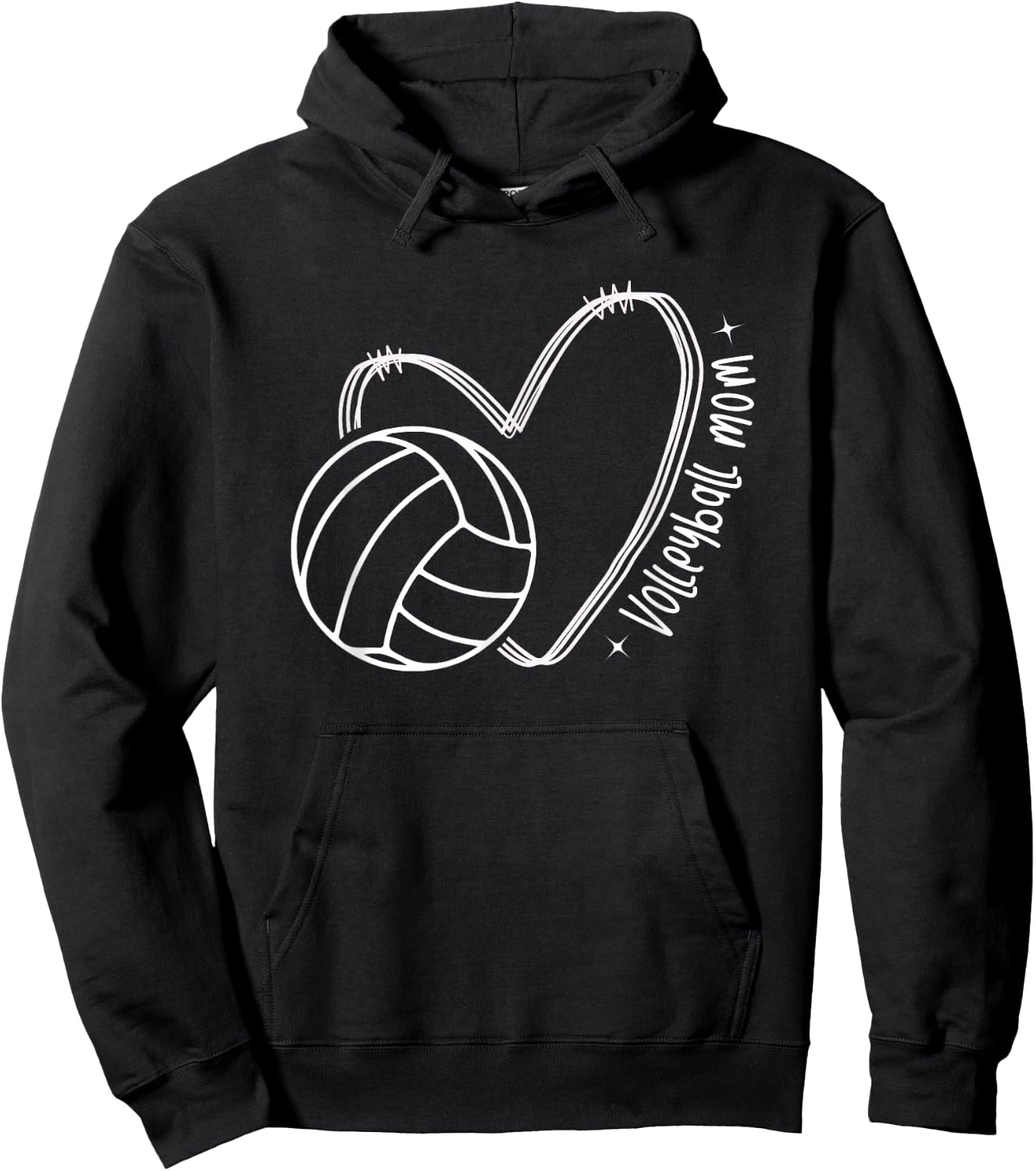 Volleyball Mom Hoodie - Hoodie | Black