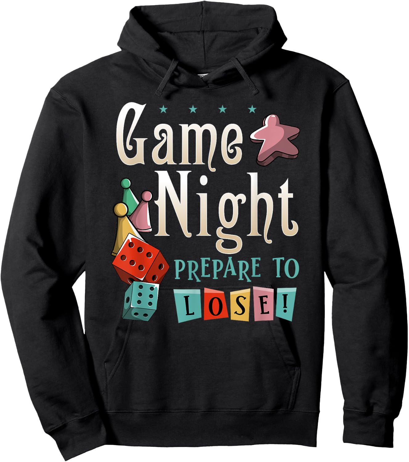 Funny Game Night Matching Outfit - Family Game Night Hoodie - Hoodie | Black