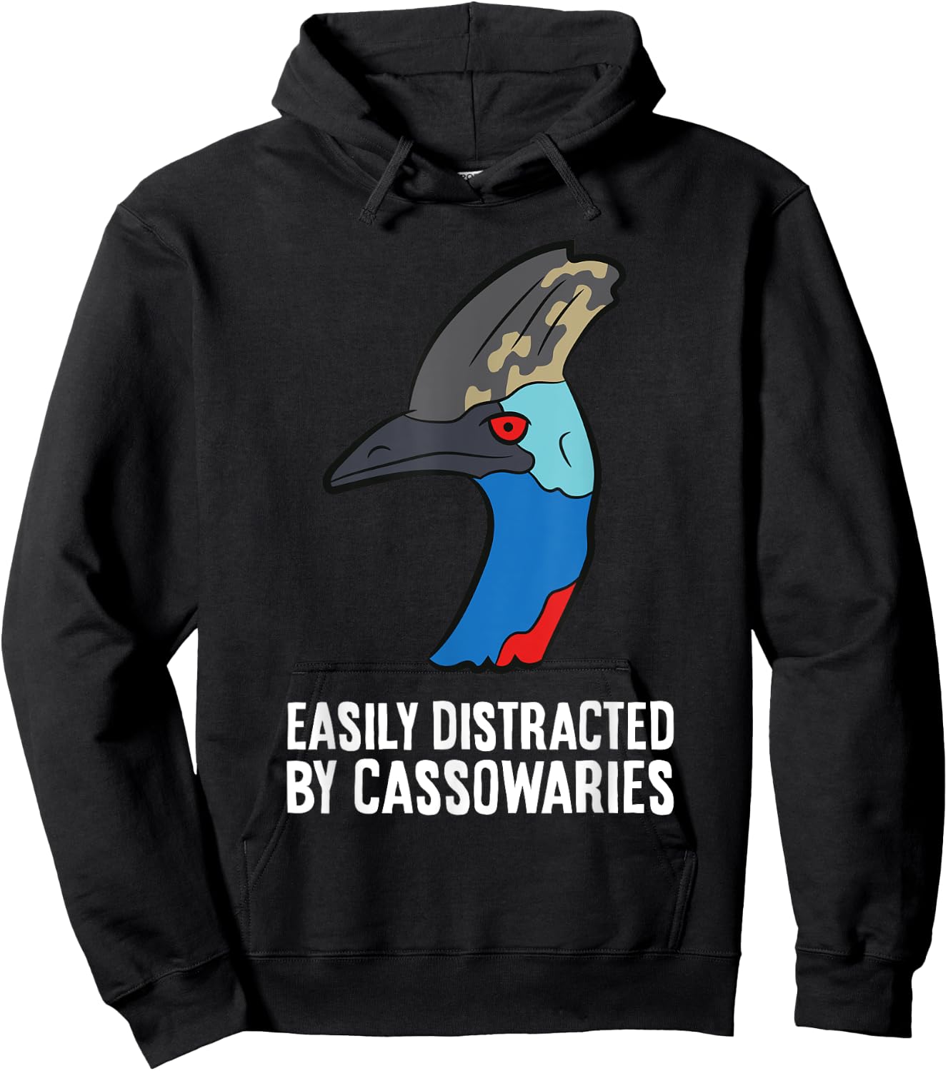 Cassowary Bird Lover Easily Distracted By Cassowaries Hoodie - Hoodie | Black