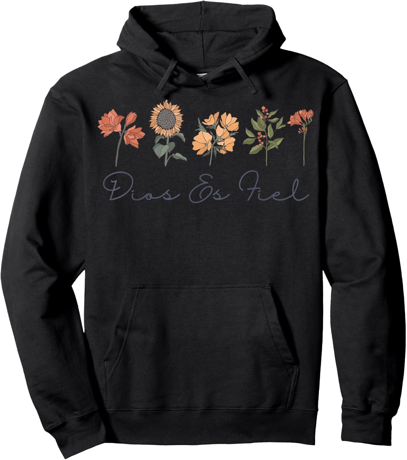 Christian Bible Verse in Spanish Dios Es Fiel Cristianos Hoodie - Hoodie | Black