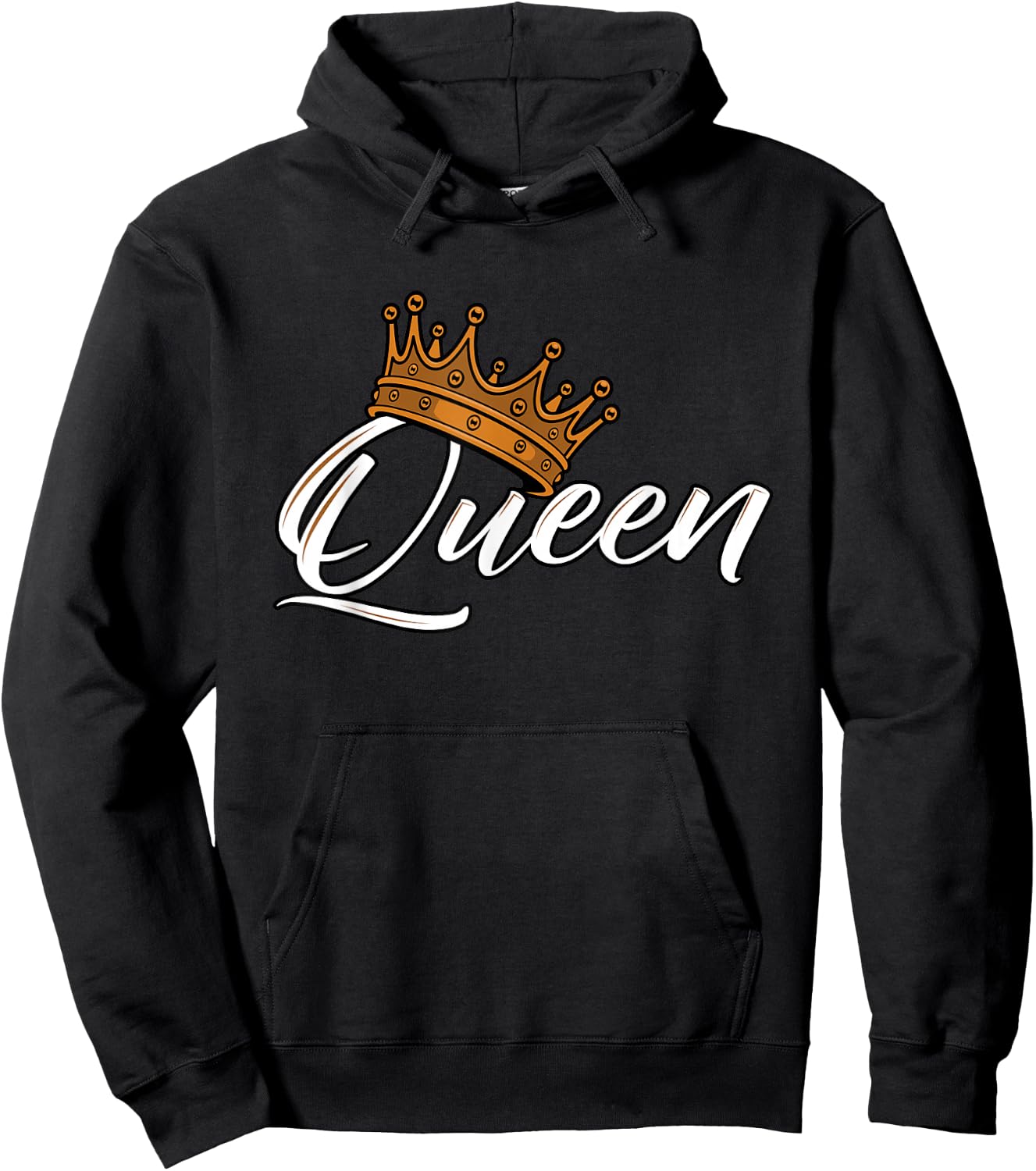 Awesome Queen Crown Crown me Font Queen Hoodie - Hoodie | Black