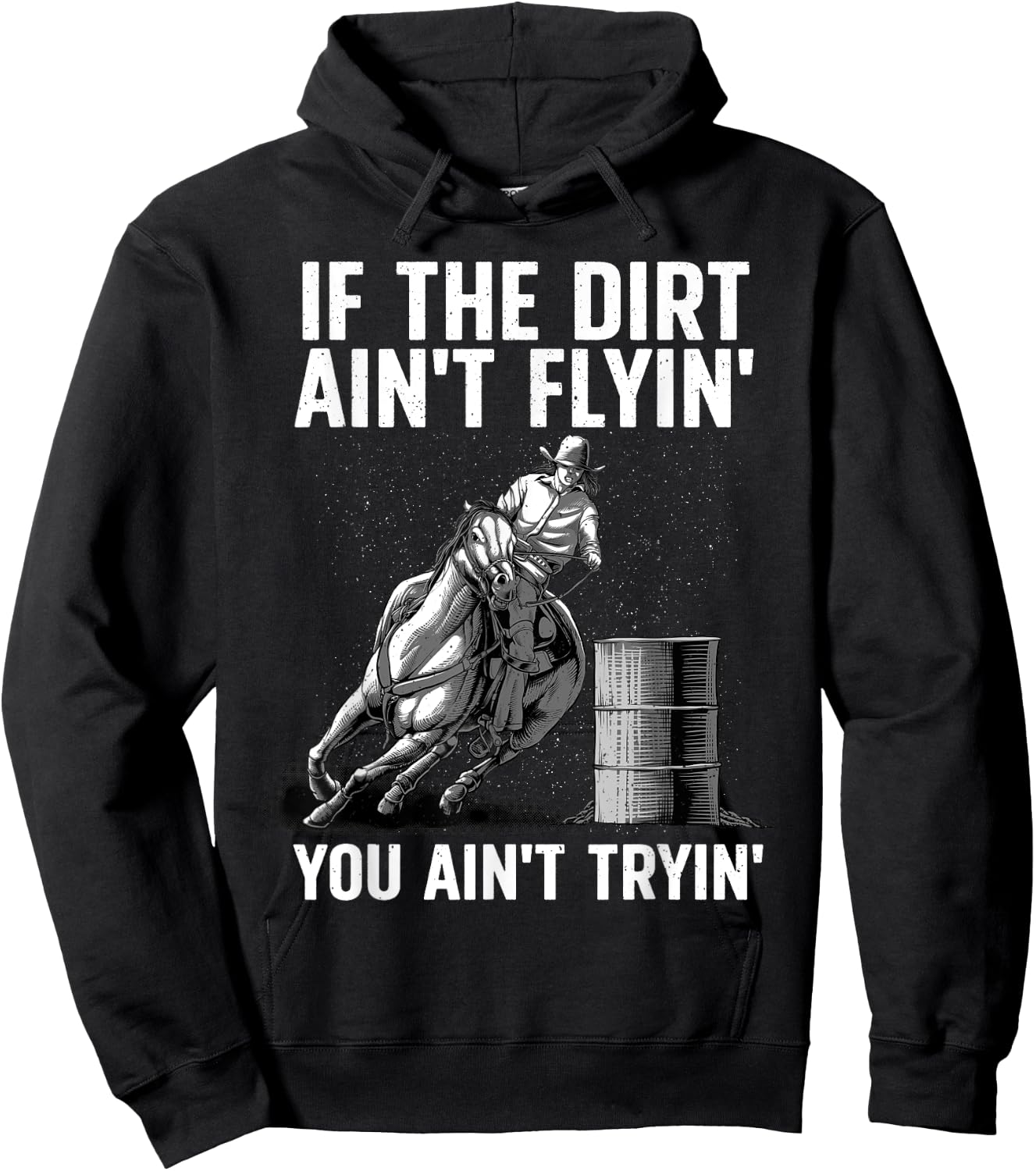 Funny Barrel Racing Design Women Barrel Racer Rodeo Hoodie - Hoodie | Black