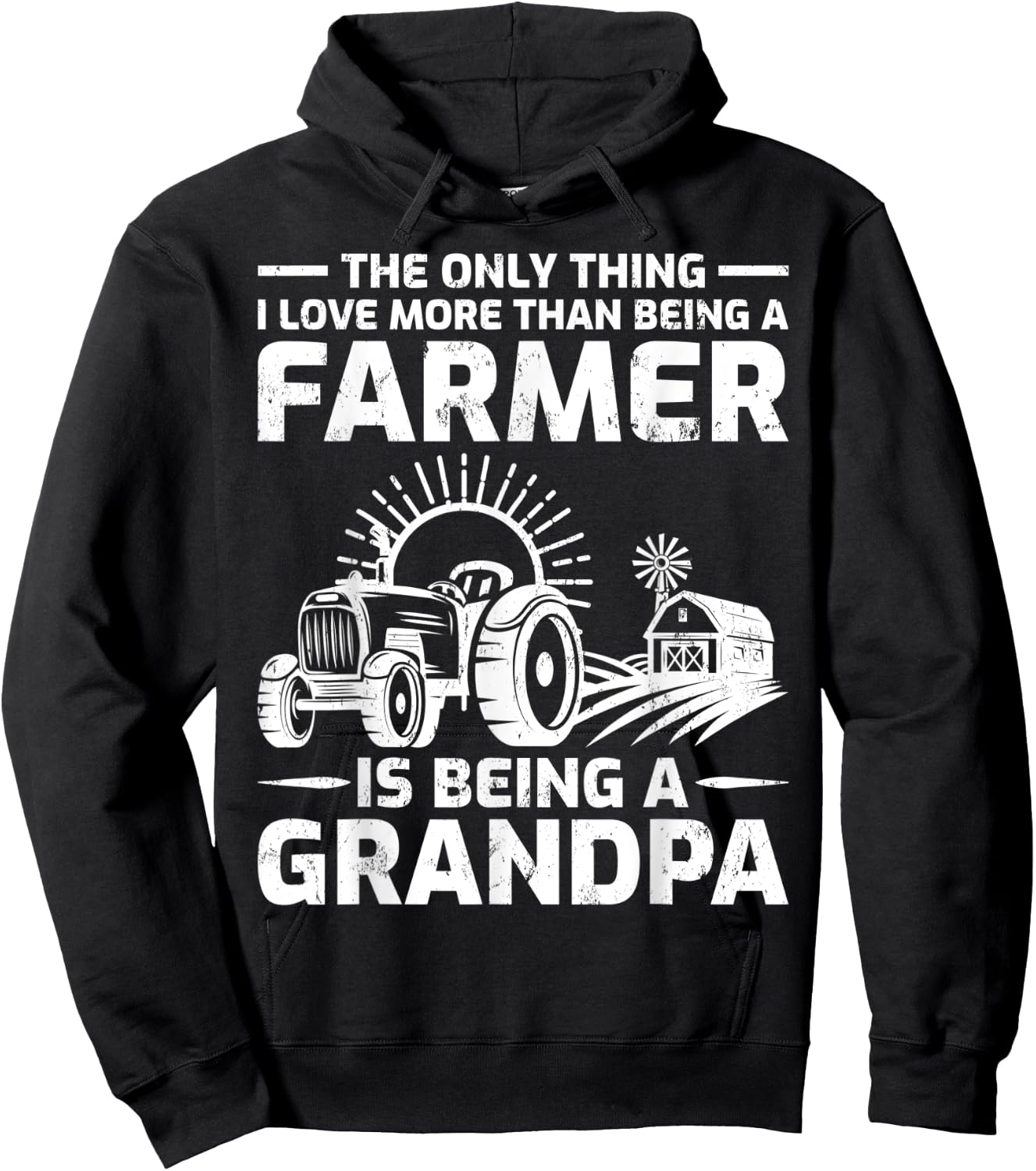 The Only Thing I Love More Than Being A Farmer Grandpa Hoodie - Hoodie | Black